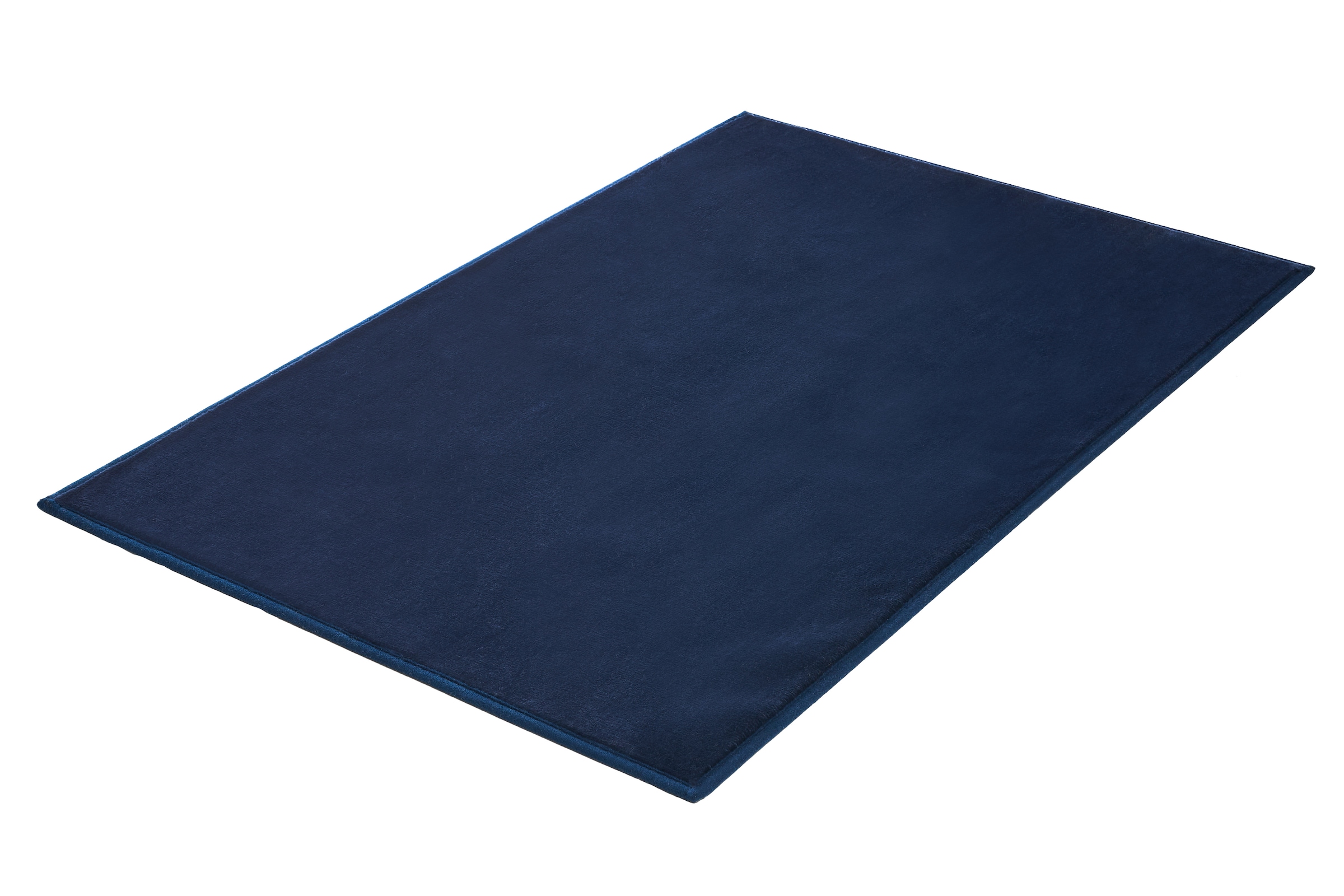 Badematte KLEINE WOLKE, H:5mmnavy, Polyester, Badematten, "»Velvet«", Badteppich, Uni Farben, Samt-Optik, leichter Schimmer
