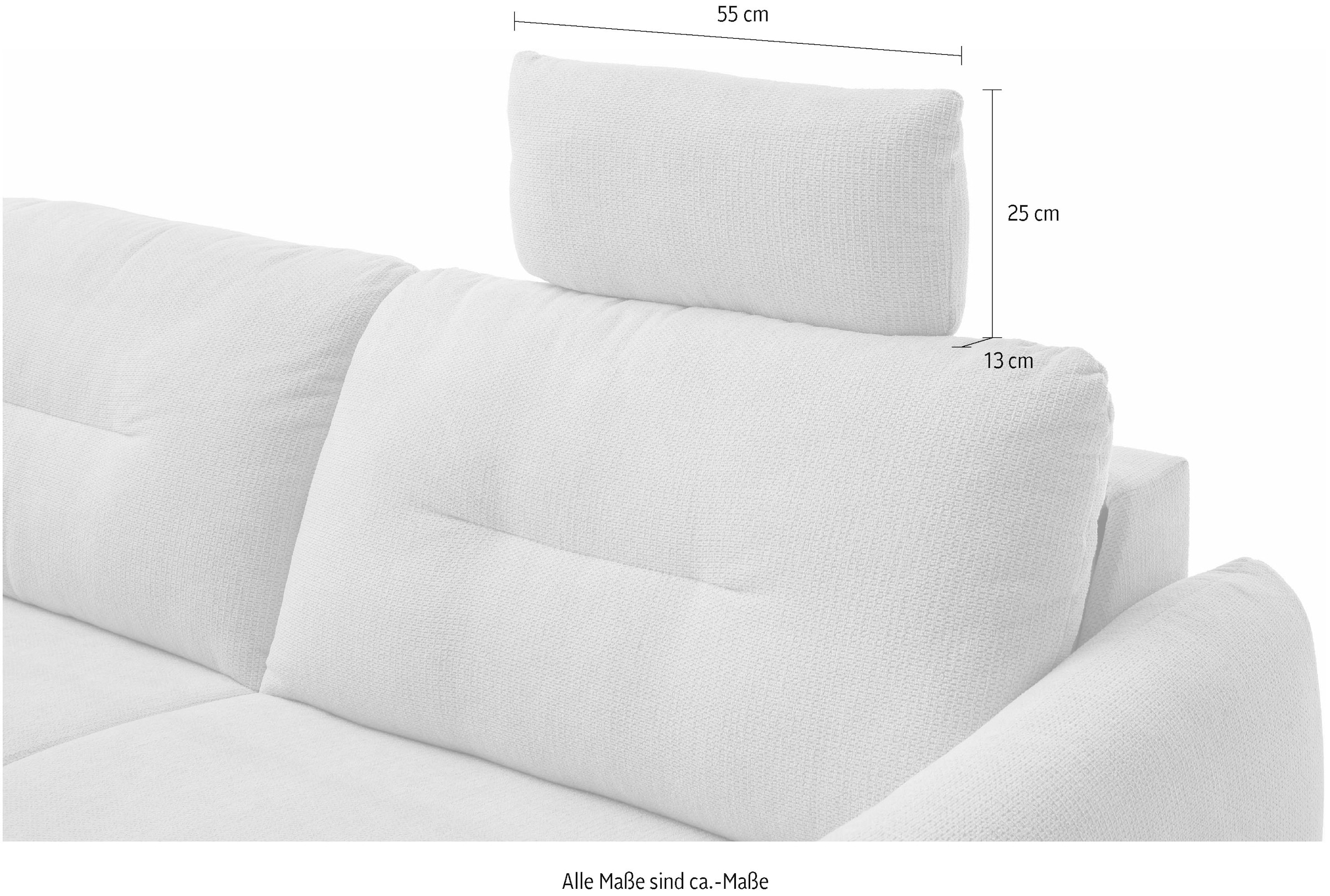 Home affaire Kopfstütze »Clevina, variabel einsteckbar, Breite 55 cm« im passenden Bezug zum Schlafsofa Clevina erhältlich