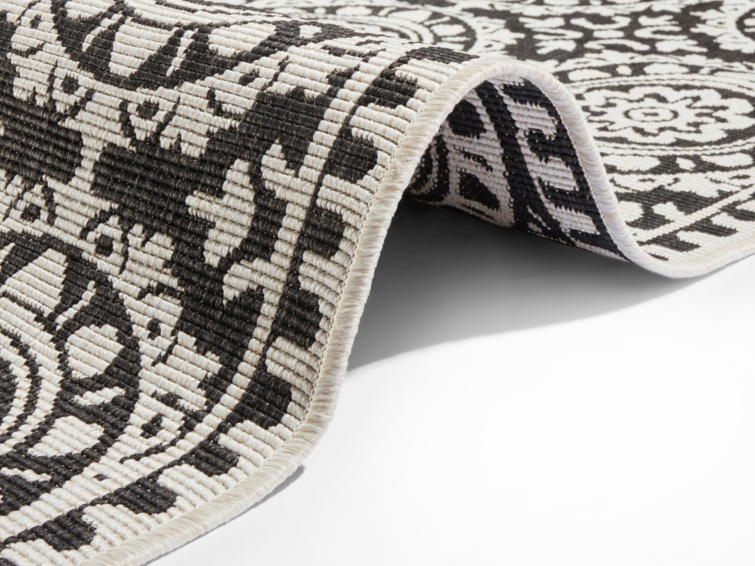 NORTHRUGS Läufer »Jardin«, rechteckig, 5 mm Höhe, Wendeteppich, In-& Outdoor, Vintage, Balkon, Garten, Wohnzimmer, Flur
