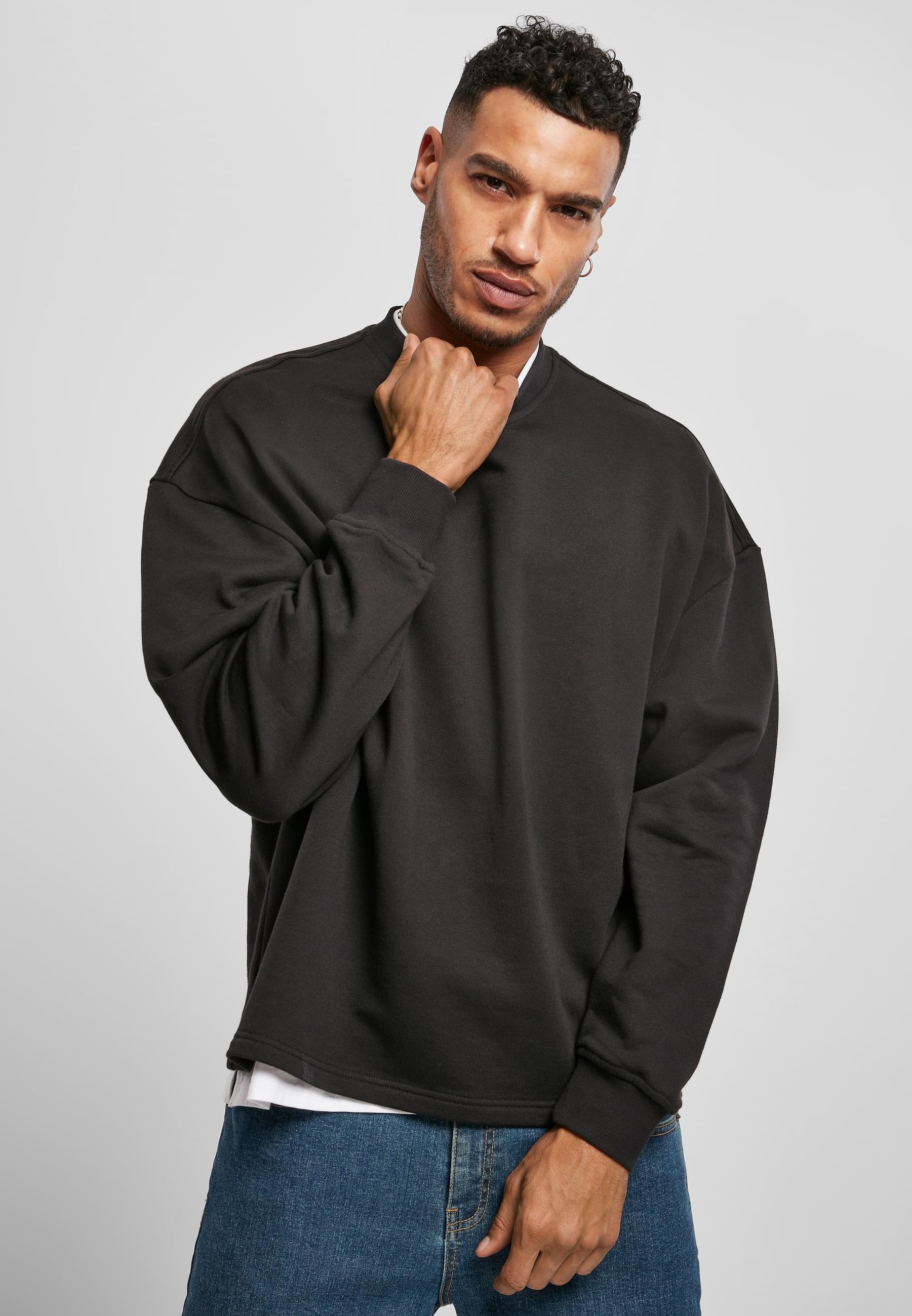 URBAN CLASSICS Rundhalspullover »Urban Classics Herren Organic Oversized Boxy Crew«, (1 tlg.)