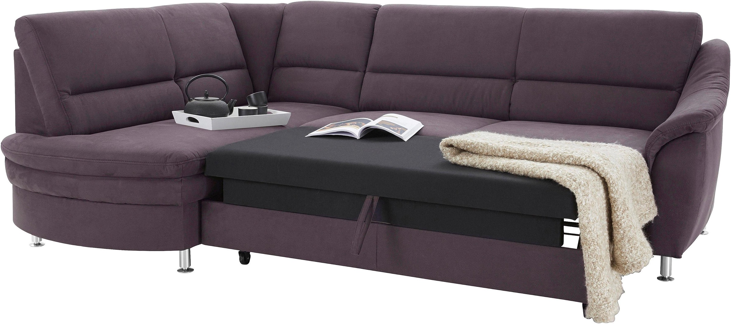 Thumbnail - sit&more Ecksofa "Cardoso L-Form", mit Federkern, wahlweise mit Bettfunktion und Schubkasten