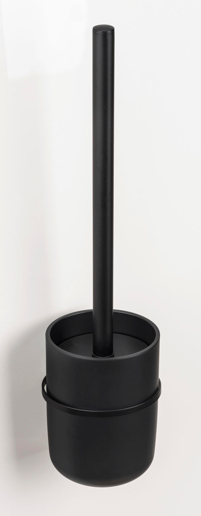 WENKO WC-Garnitur »Turbo-Loc® Carpino«, aus Kunststoff-Metall, schwarz, Befestigen ohne Bohren