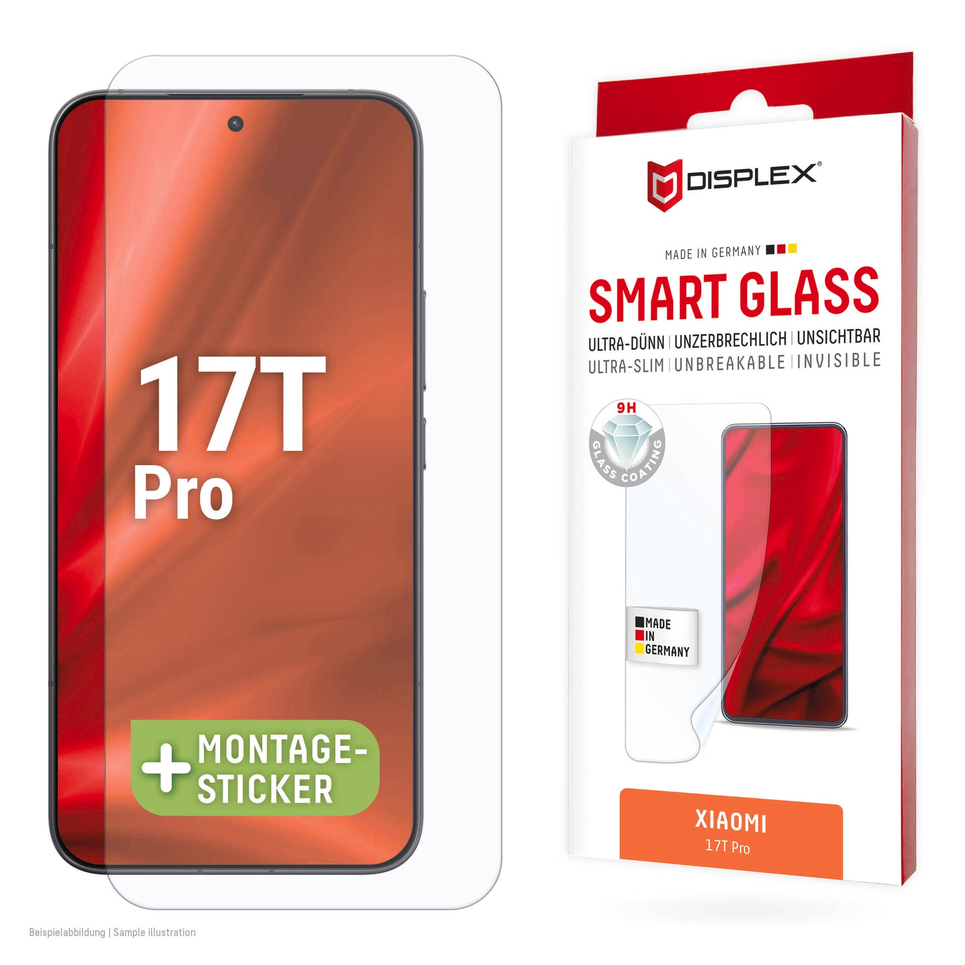 Displex Displayschutzglas »Smart Glass« für Smart Glass Xiaomi 17T Pro Displayschutzfolie