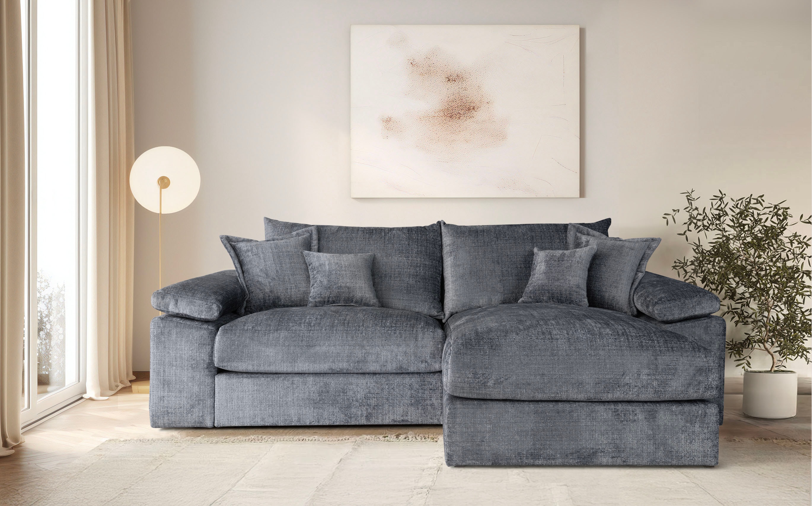 OTTO home "Soft&Cosy XL L-Form, B: 246 cm - OTTO. Verlässliche Qualität." Mega-Sofa, Cord oder Chenille-Struktur, mit Federkern & 4 Zierkissen