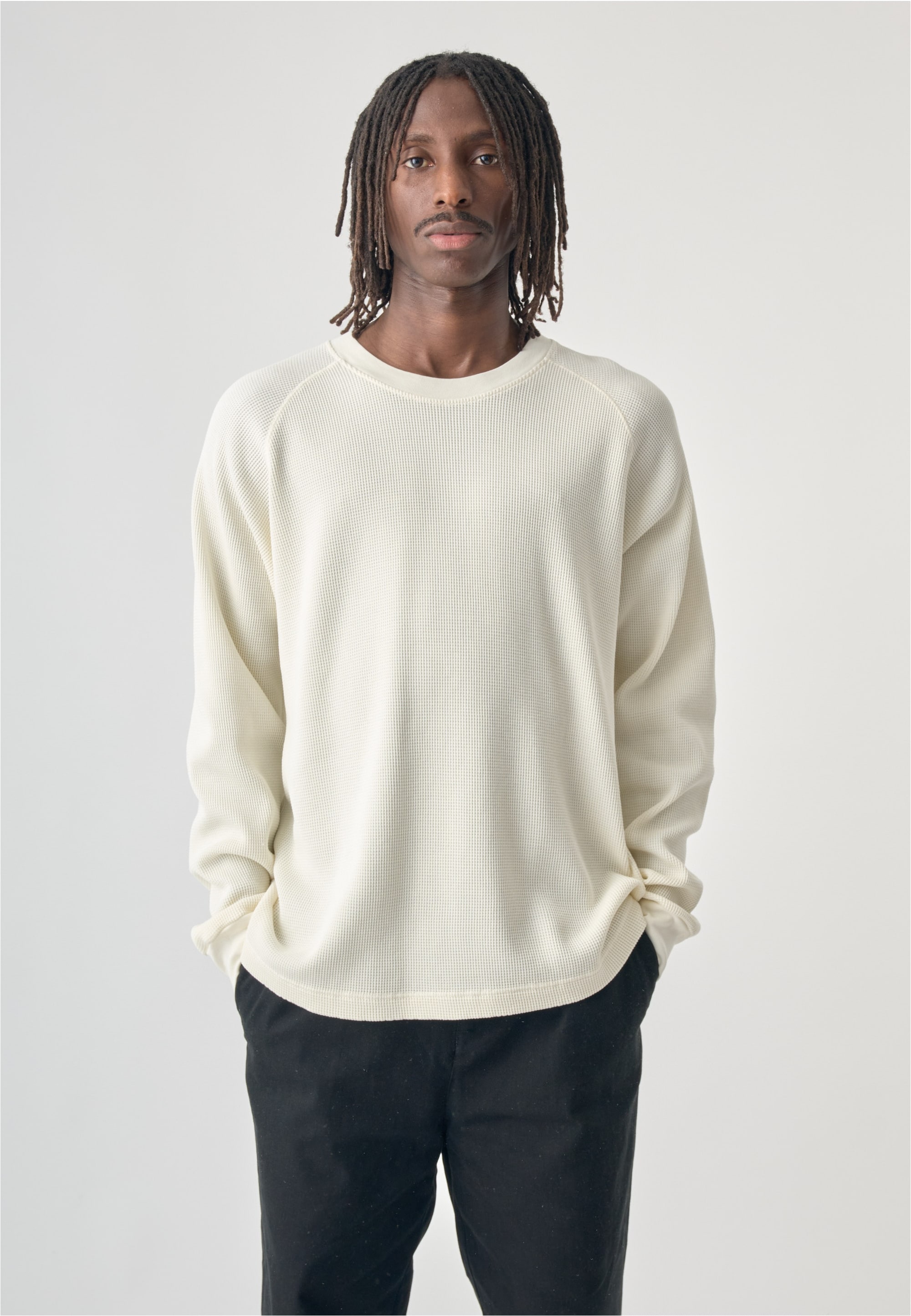Cleptomanicx Strickpullover "Boxy Crewneck Thermal" im lockeren Schnitt