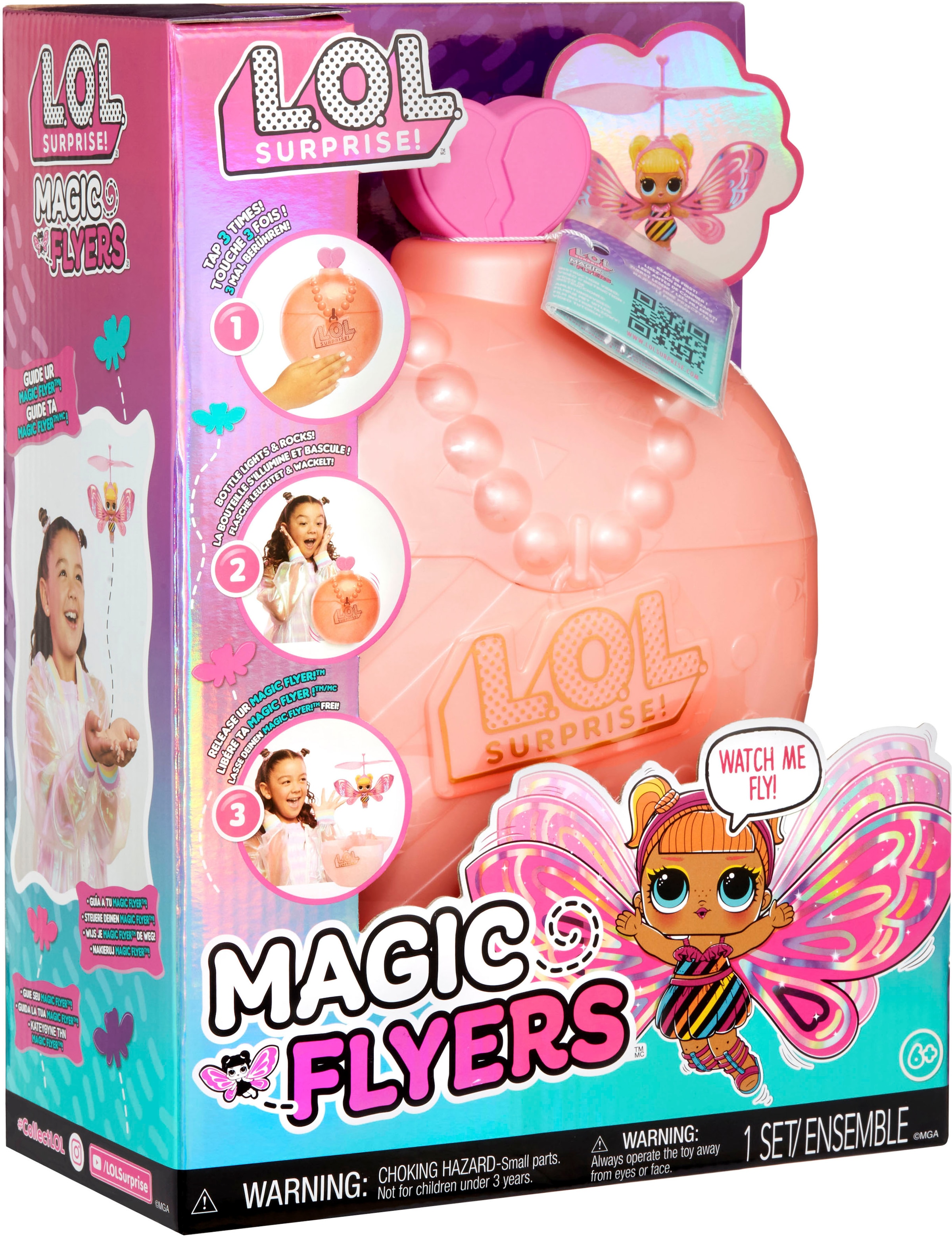 L.O.L. SURPRISE! Minipuppe »Magic Flyers - Flutter Star (Pink Wings)«, mit Licht