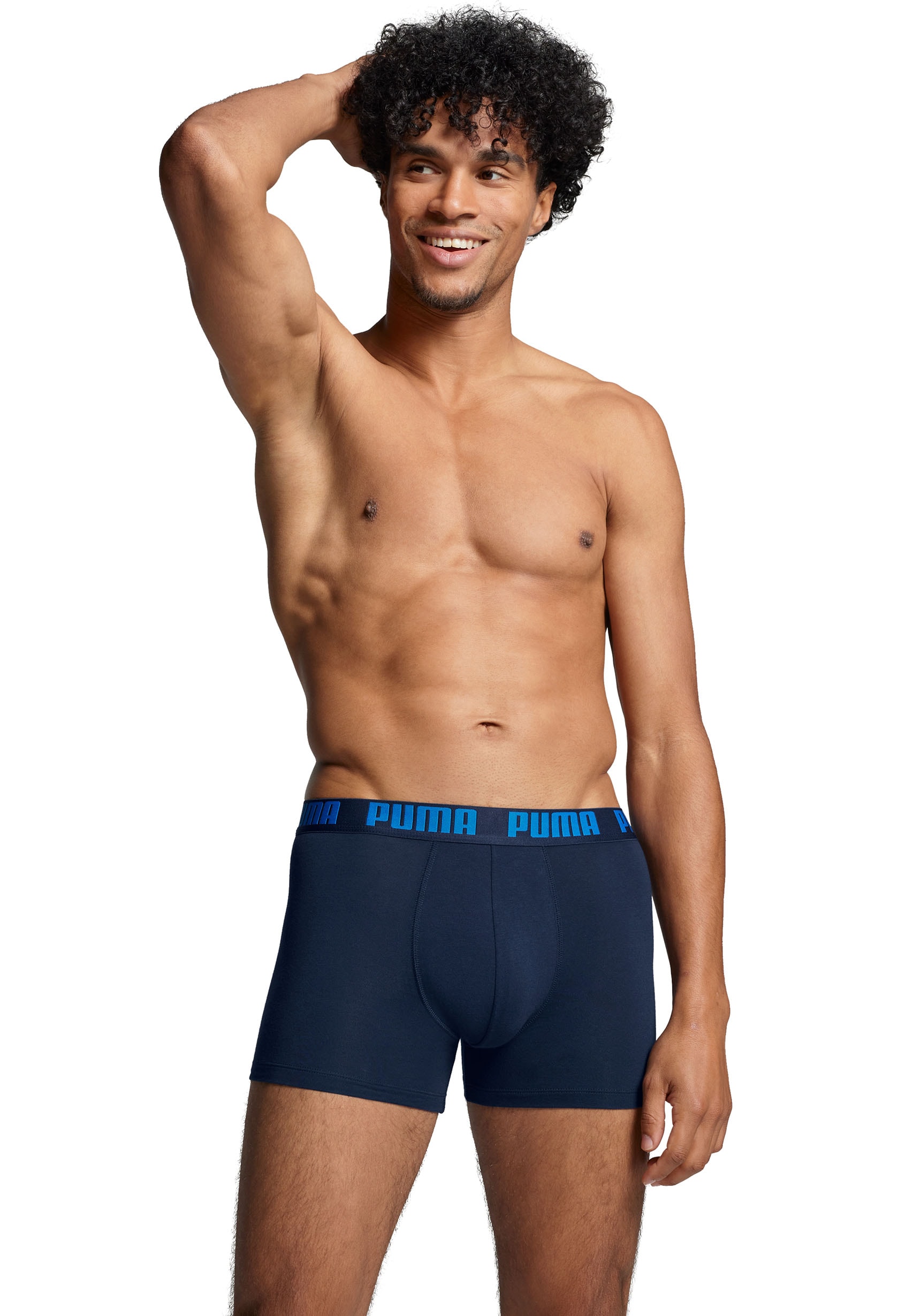 PUMA Boxer, (Packung, 2er-Pack), mit breitem Logobund