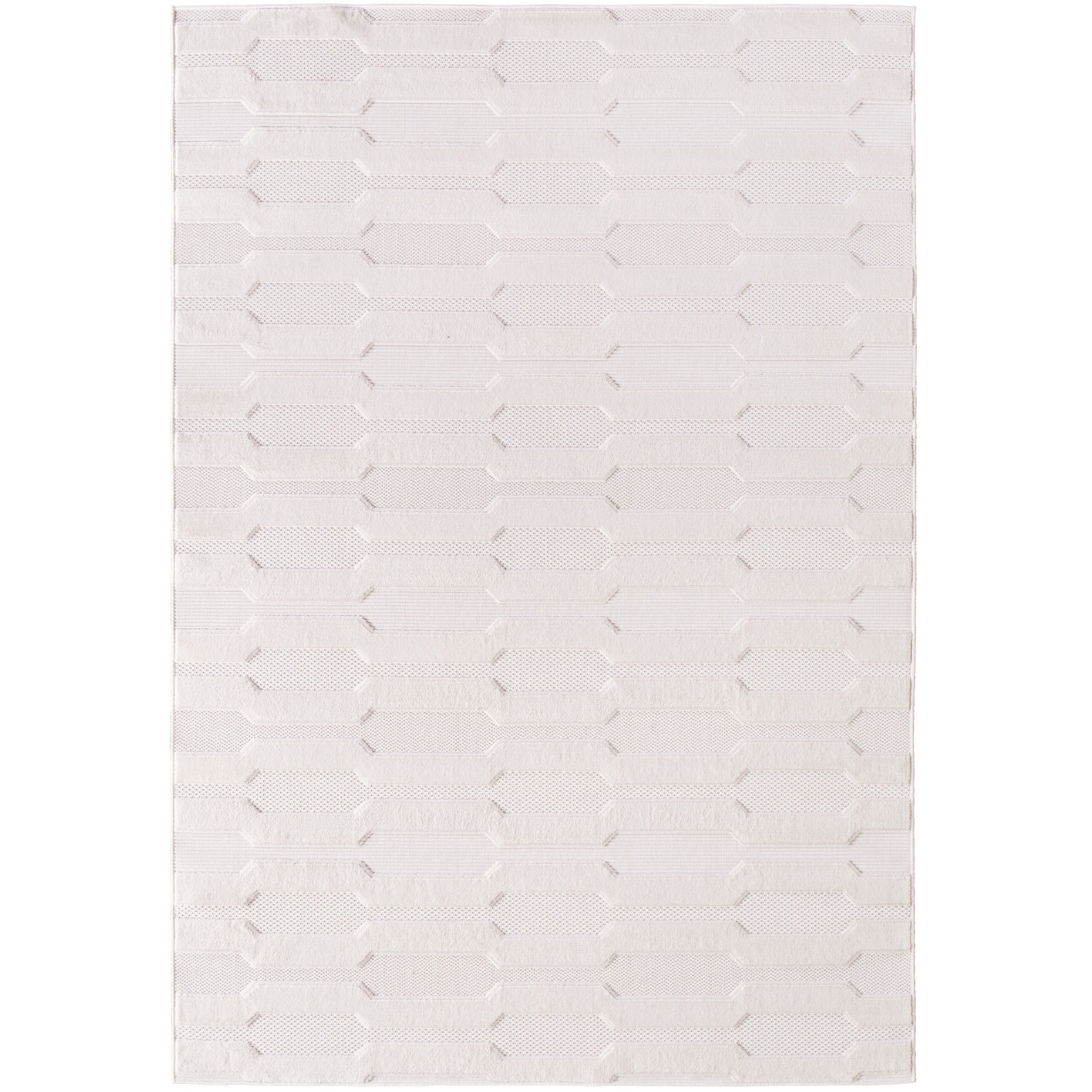 Ayyildiz Teppiche Teppich »DOHA 1654«, rechteckig, 4 mm Höhe, Läufer, 3D Hoch-Tief-Effekt, weicher Kurzflor, In- und Outdoor