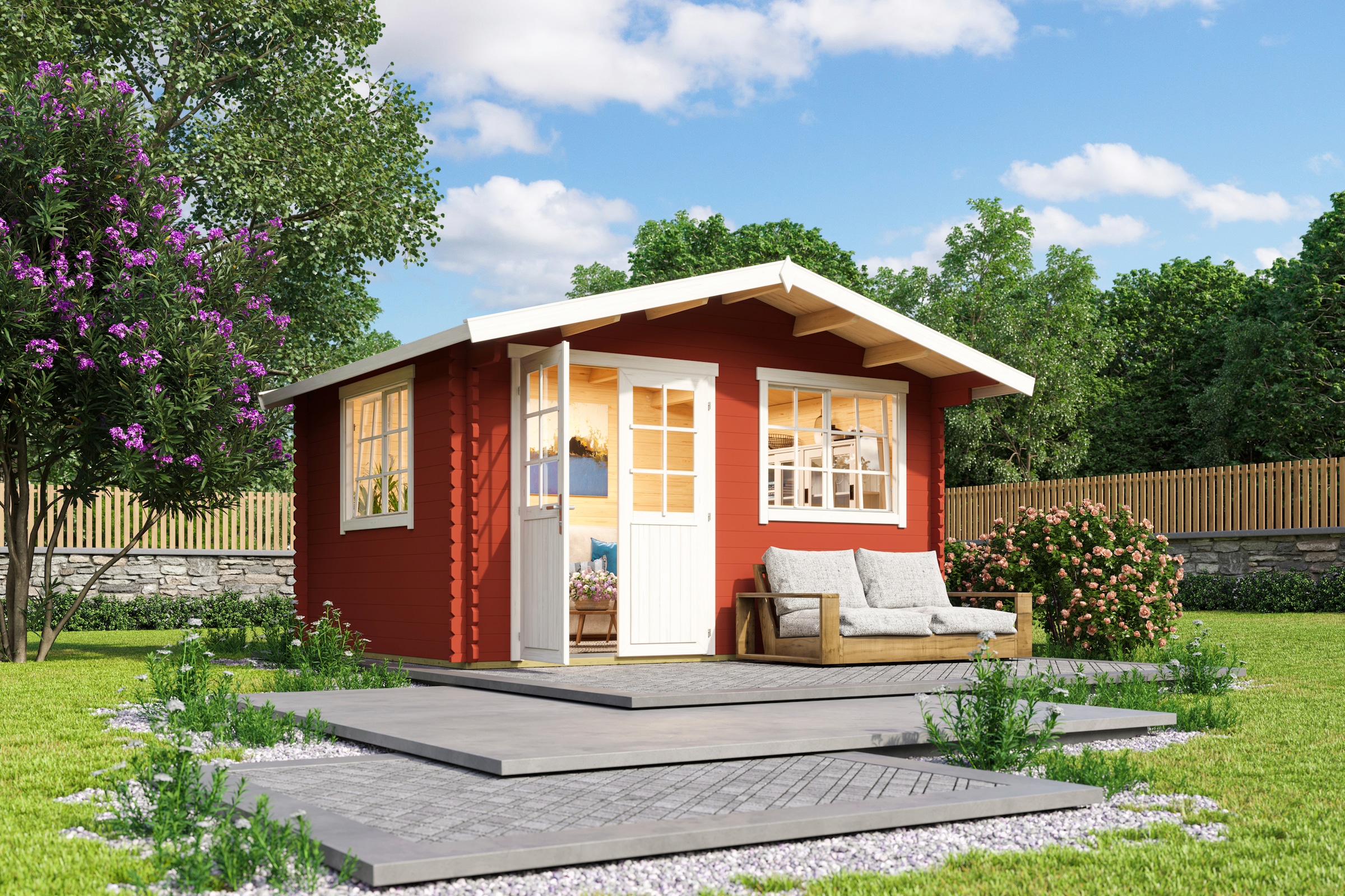 LASITA MAJA "Norderney 2" Blockbohlenhaus 40 mm
