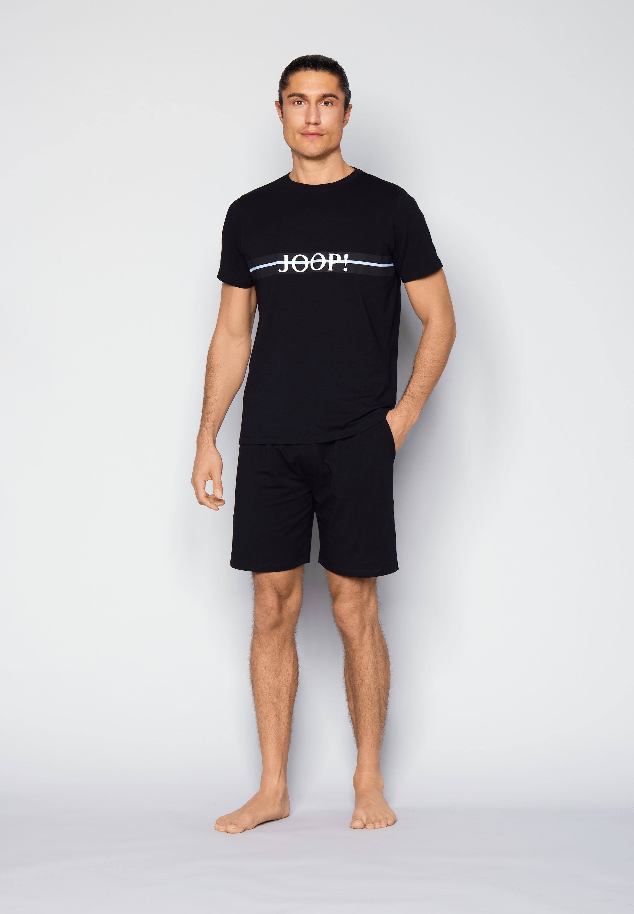 JOOP! Shorty »Core« 2 tlg. mit kurzem Arm, Rundhalsausschnitt und seitlichen Taschen