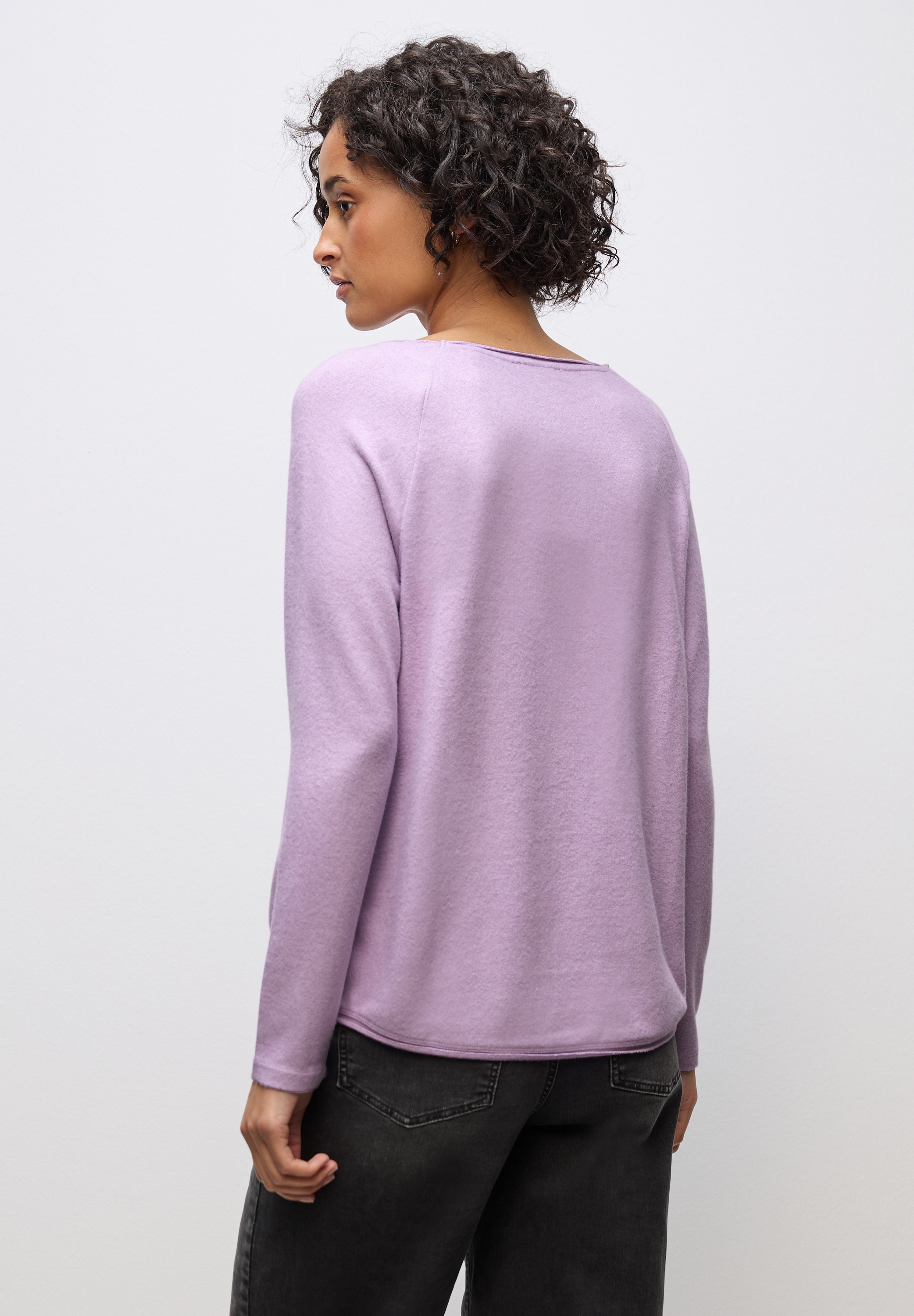 STREET ONE Langarmshirt, aus softem Materialmix