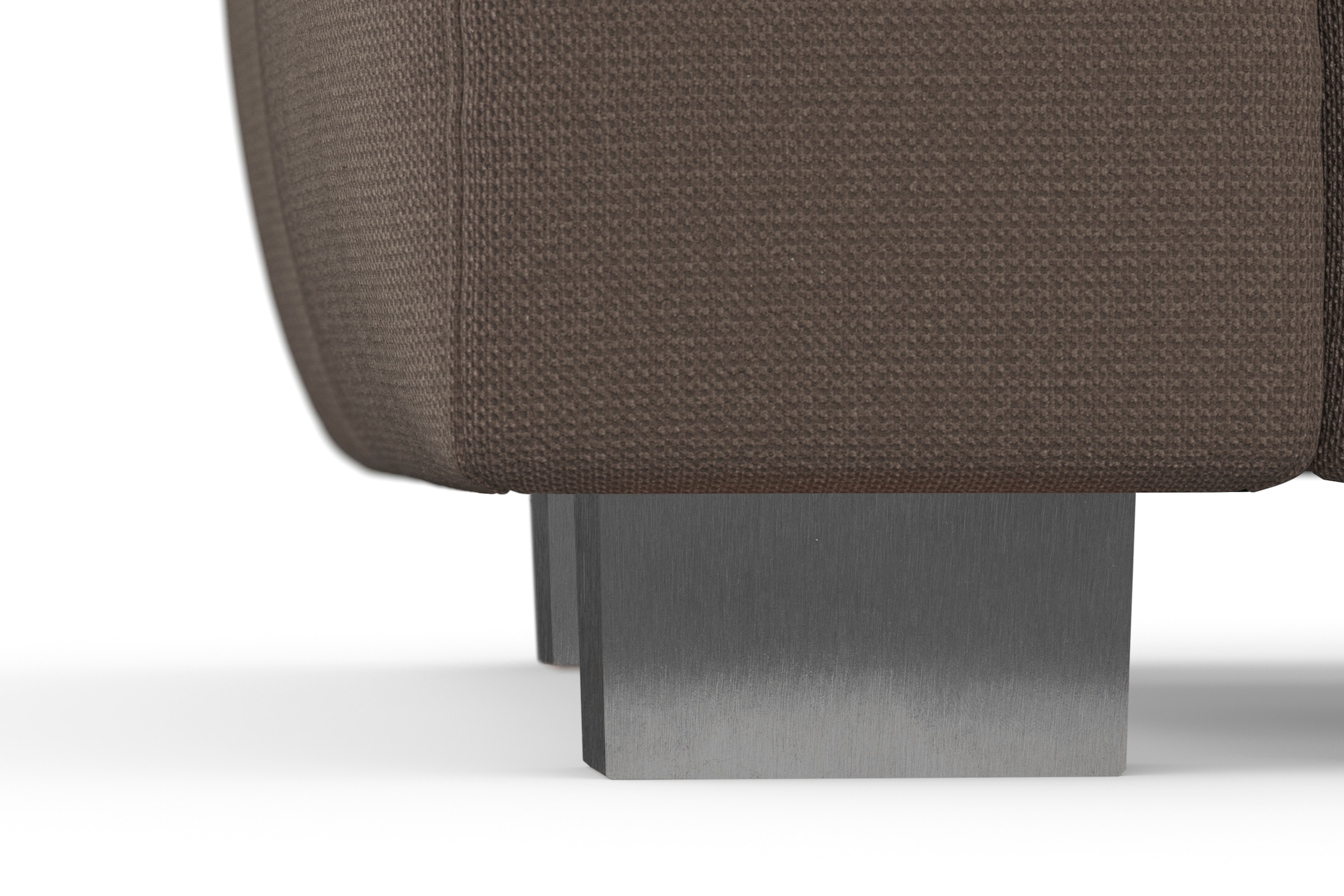 sit&more Ecksofa »Dundee L-Form«, mit Federkern und Edelstahlfüßen, wahlweise mit Kopfteilverstellung