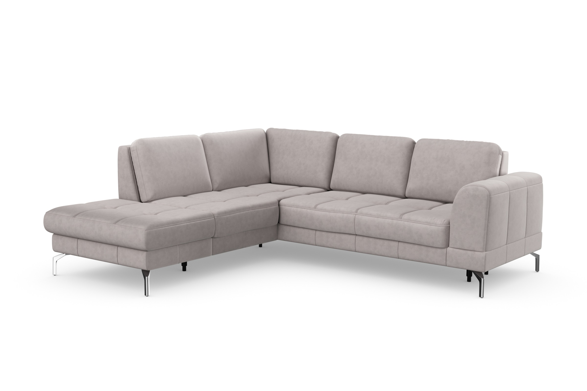 sit&more Ecksofa »Bendigo L-Form«, inklusive Sitztiefenverstellung, Bodenfreiheit 15 cm, in 2 Fußfarben