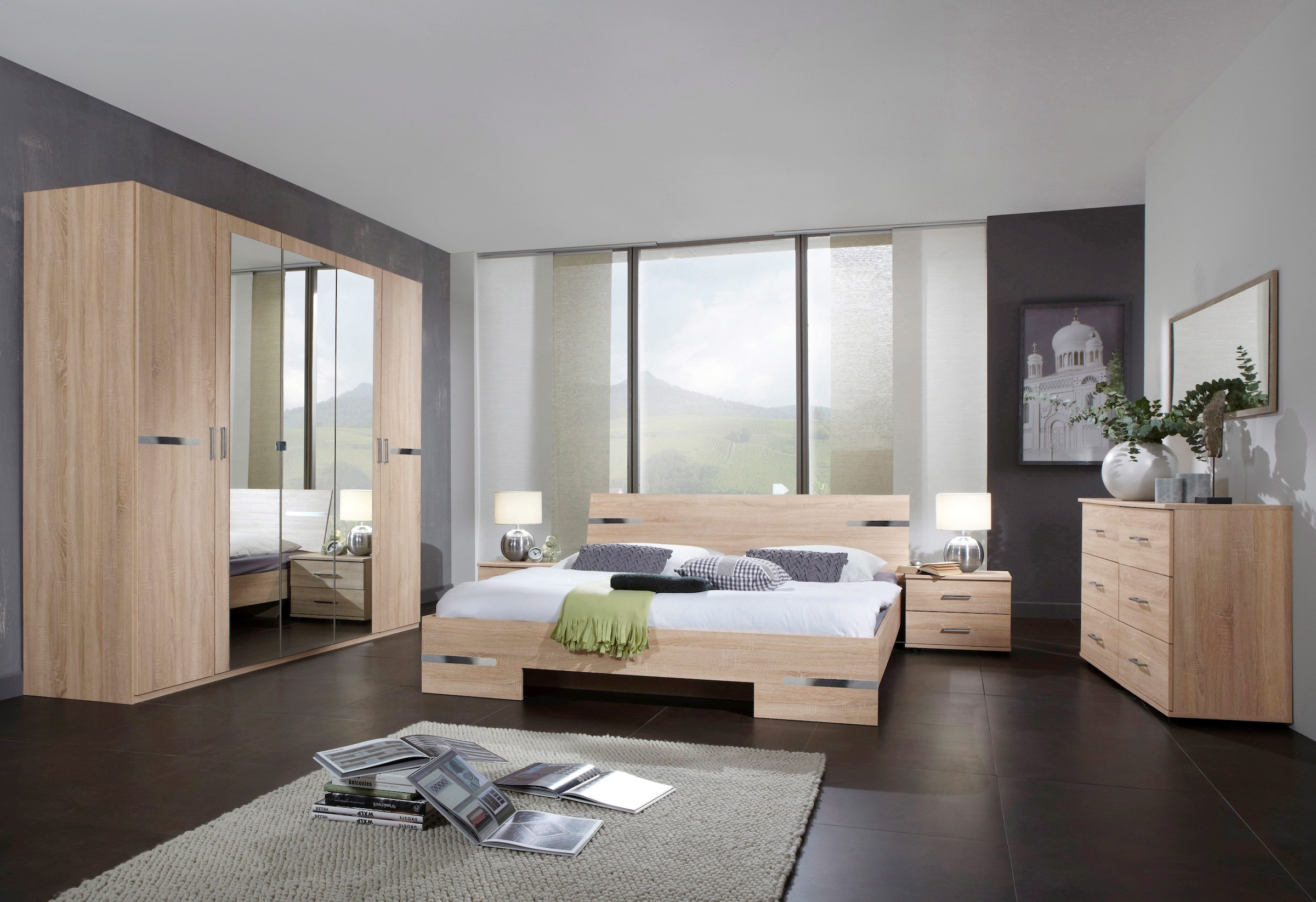 Schlafzimmer-Set WIMEX, beige, Schlafzimmermöbel-Sets, "Anna"