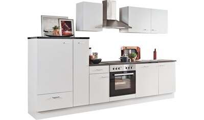 Menke Küchen Küchenzeile »White Classic«, Küchenzeile mit E-Geräten, Breite 300 cm kaufen