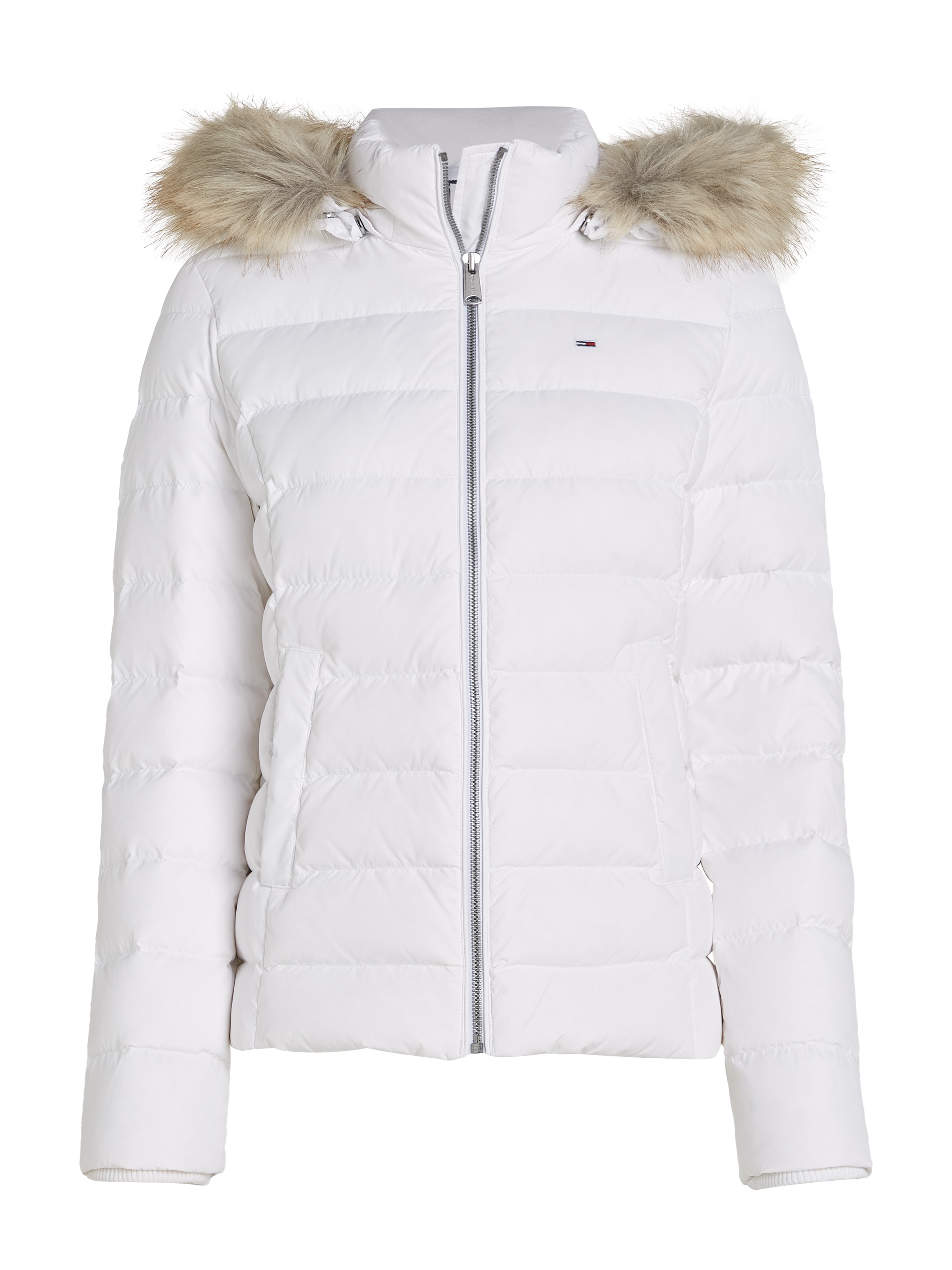 Tommy Jeans Steppjacke »TJW BASIC HOODED DOWN JACKET EXT«, mit Kapuze, mit Logostickerei