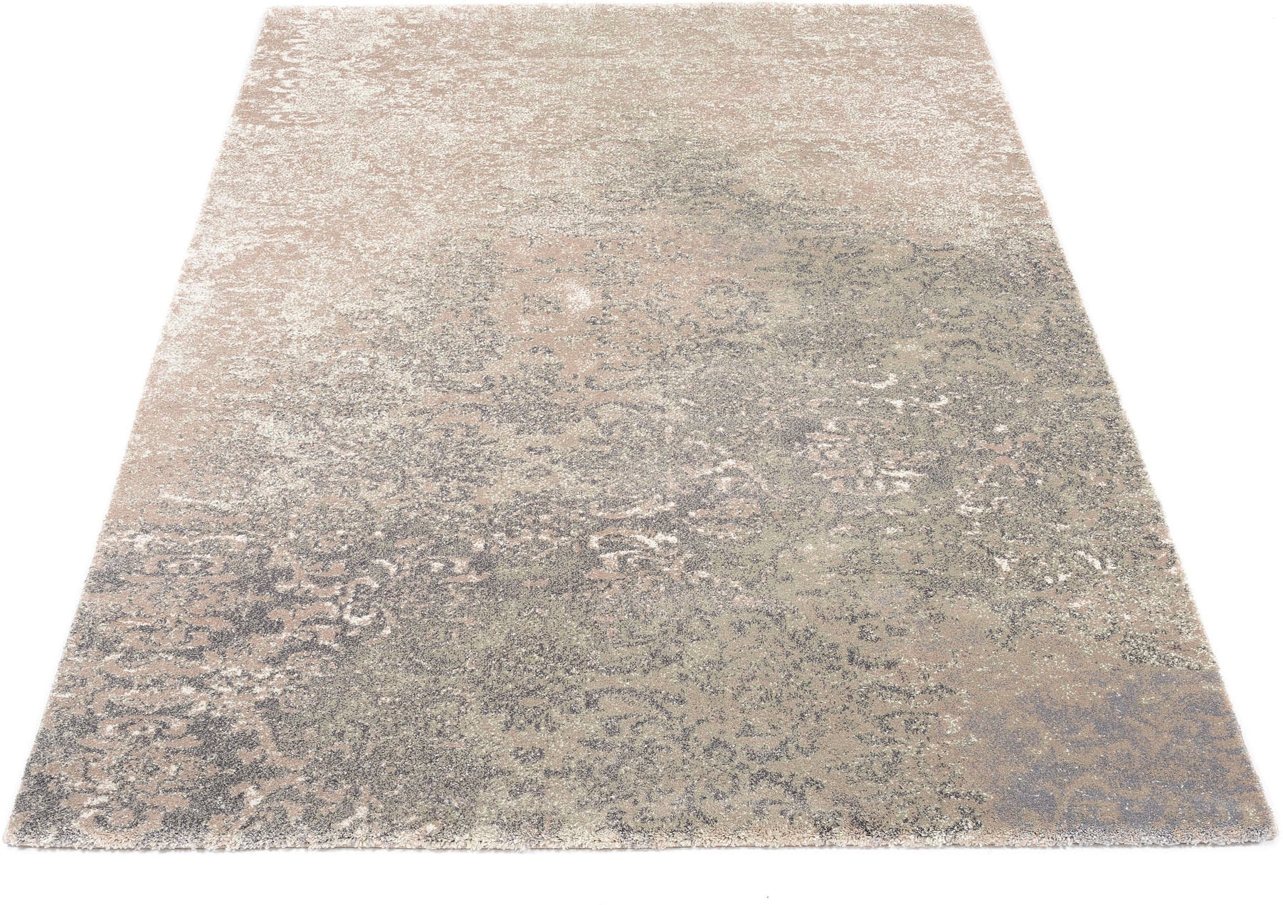 Teppich, B:240cm H:13mm L:340cm, grün, OCI DIE TEPPICHMARKE, Kunstfaser, Wohnzimmer, Teppiche, "Butterfly Admiral", Wohnzimmer