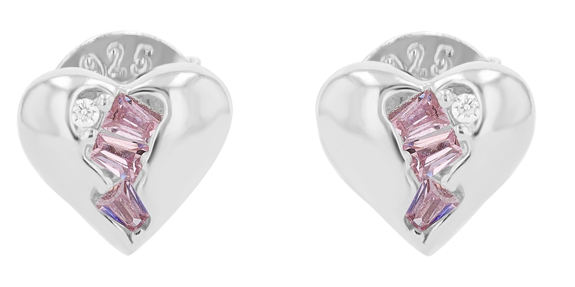 Adelia´s Paar Ohrhänger "Ohrringe – Ohrstecker aus 925 Silber mit Zirkonia" Zum Verschenken – ideal zum Valentinstag