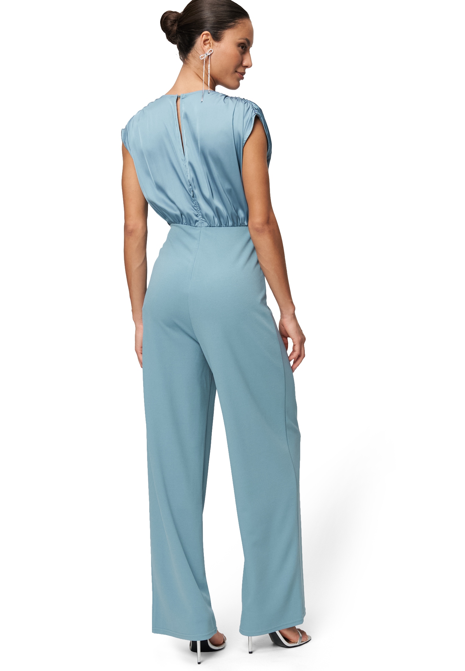 Zero Overall »zero Jumpsuit im Materialmix«, (1 tlg.), Wickeldesign