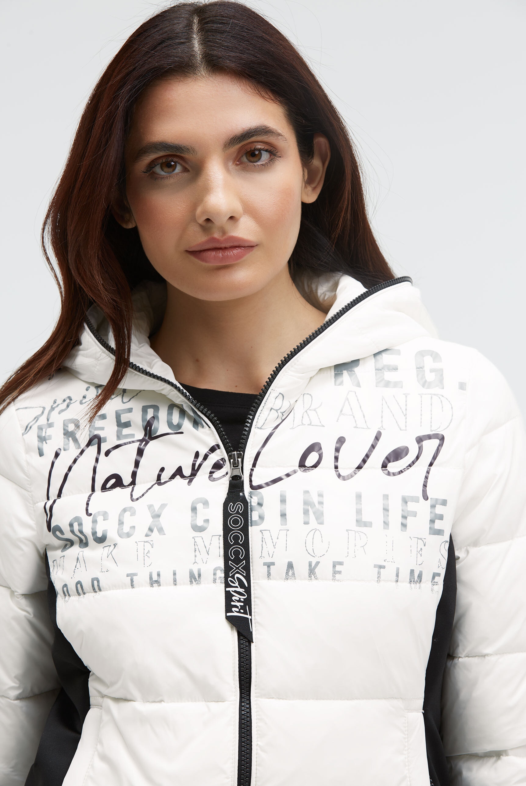 SOCCX Winterjacke mit Kapuze mit Windbreaker-Bündchen