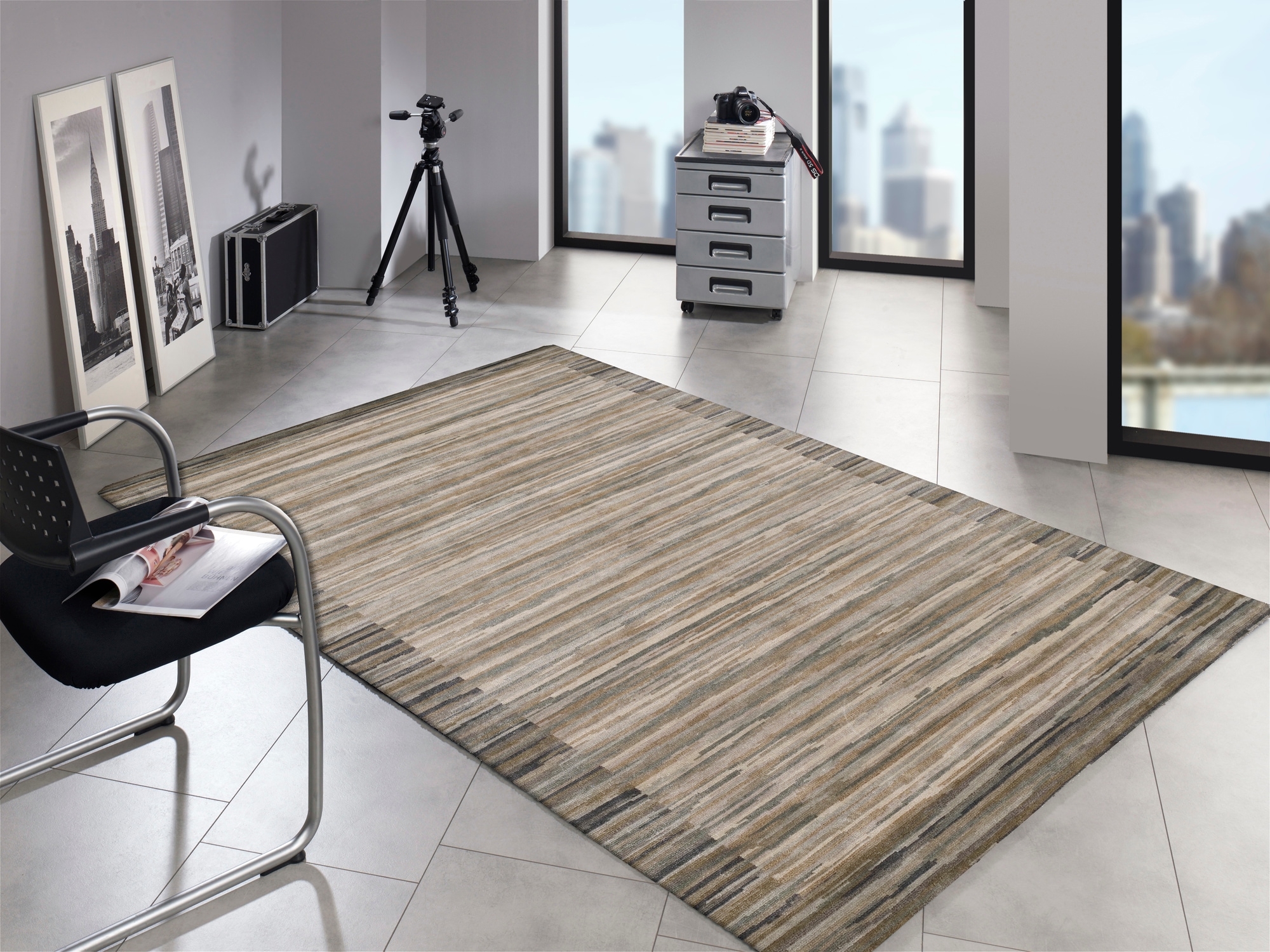 OCI DIE TEPPICHMARKE Teppich "AWARD NAMI" rechteckig 10 mm Höhe handgeknüpft, echter Design Teppich aus Nepal, 100% Naturfaser