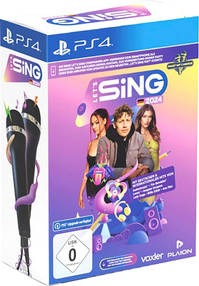 Ravenscourt Spielesoftware »Let's Sing 2024 German Version + 2 Mics«, PlayStation 4