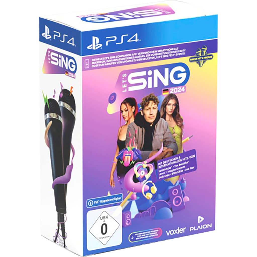 Ravenscourt Spielesoftware »Let's Sing 2024 German Version + 2 Mics«, PlayStation 4