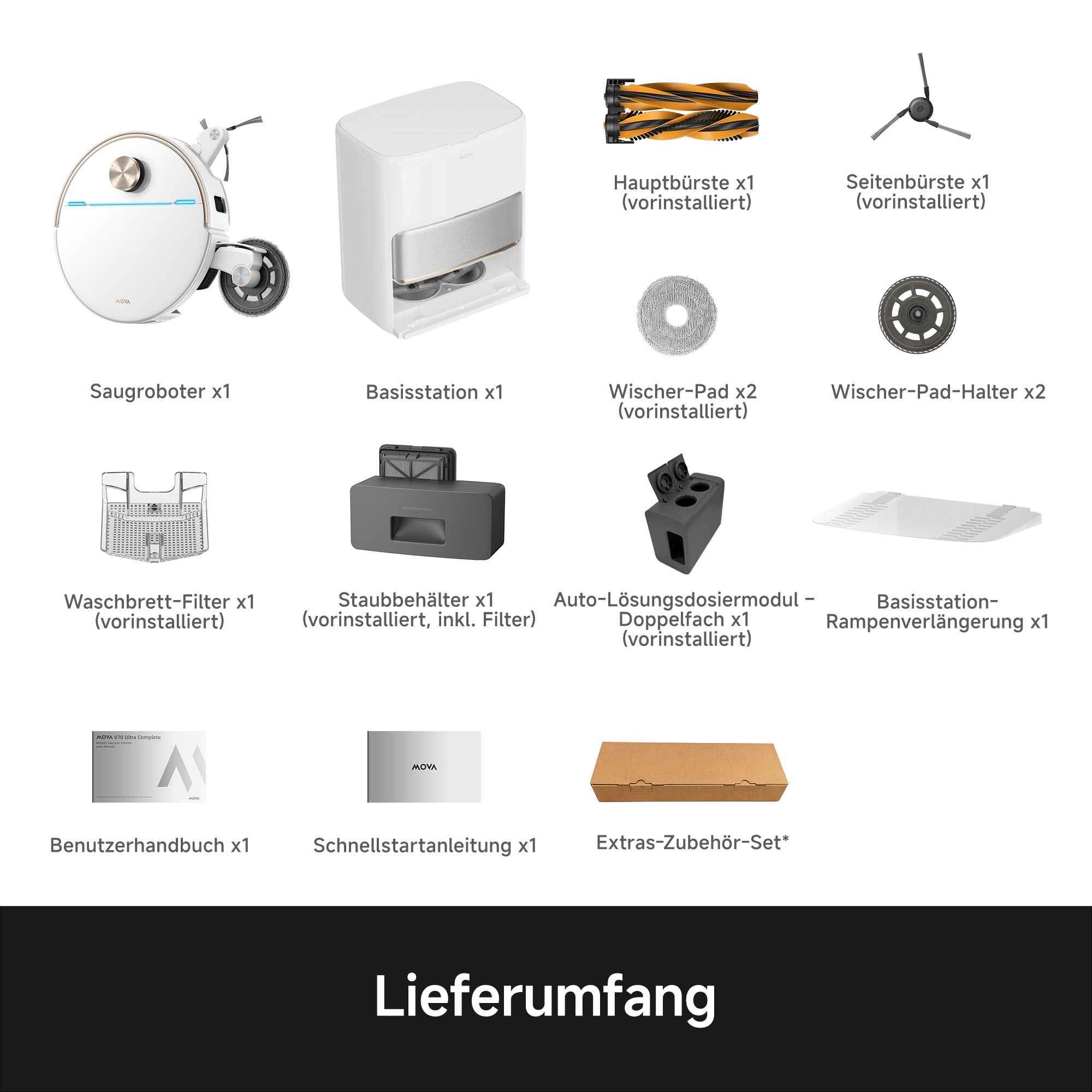 Mova Saugroboter »mit Wischfunktion V70 Ultra Complete«