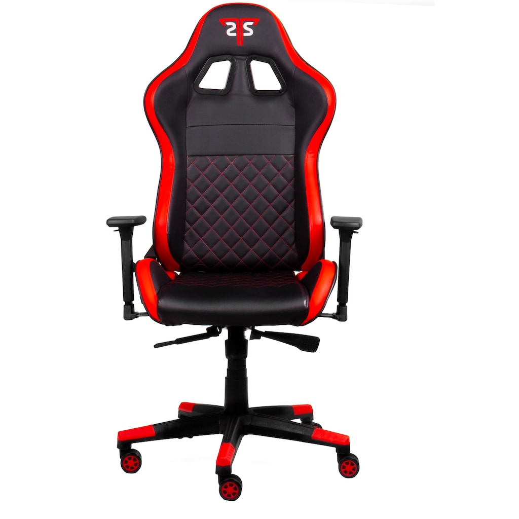 Hyrican Gaming-Stuhl »Striker "Code Red XL" ergonomischer Gamingstuhl, Schreibtischstuhl«, (Set), Kunstleder-Stoff