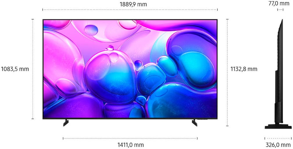 Samsung QLED-Fernseher »GQ85Q6FAAU«, 4K Ultra HD, Smart-TV, Quantum HDR, Knox Security, Art Store, 3D Sound, Gaming Hub, AI TV