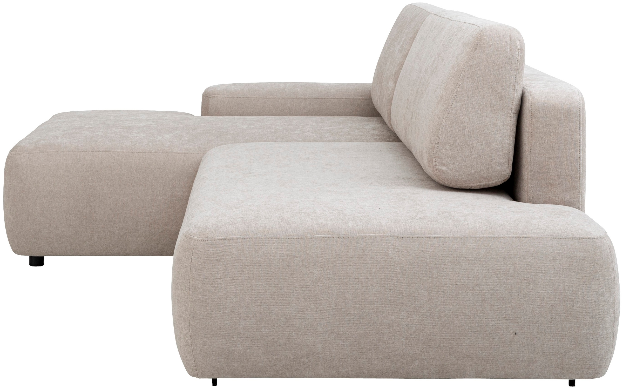 INOSIGN Ecksofa »TORGE, Schlafsofa Cord, Samtvelours u. Strukur fein, Couch in L-Form«, Schlaffunktion und Bettkasten, Liegefläche: 210x125 cm, neues Design