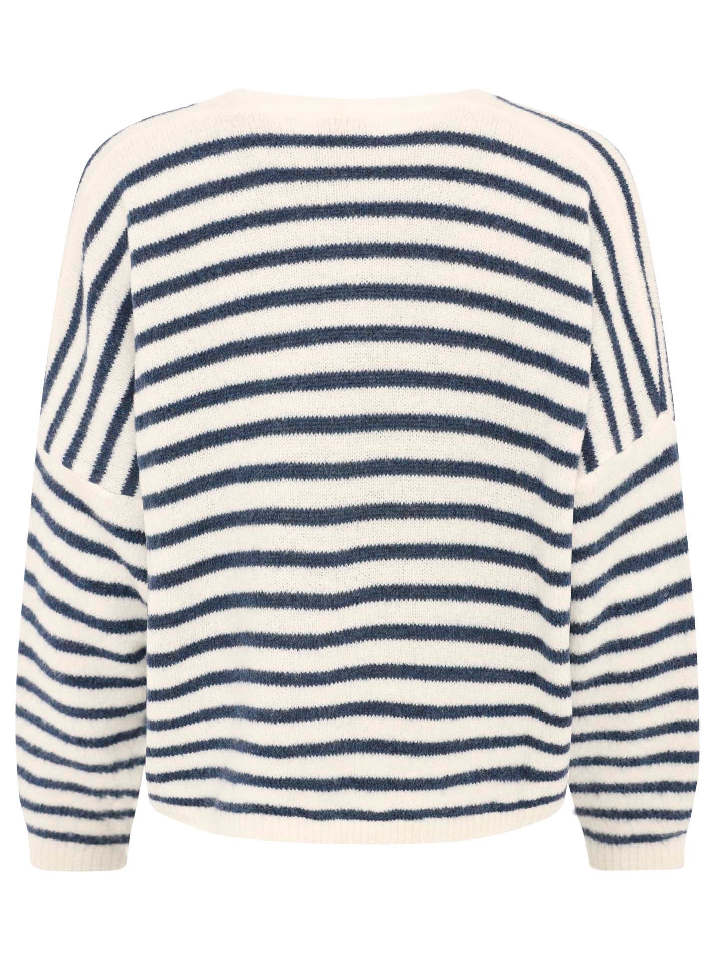 Zwillingsherz Strickjacke »"Streifen"« One Size, Loose-Fit, Langarm, Wollanteil, V-Ausschnitt