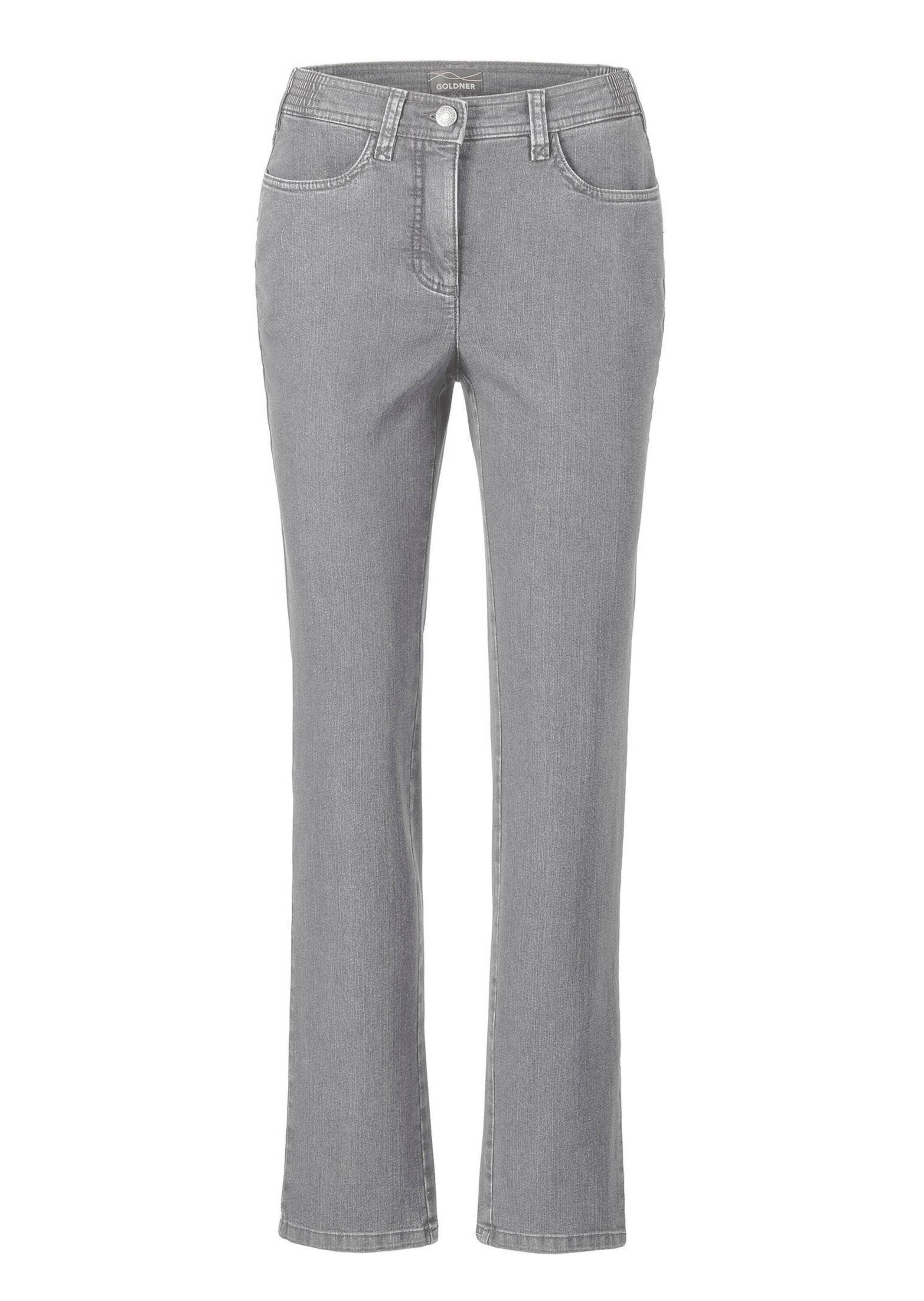 GOLDNER Regular-fit-Jeans "Kurzgröße Denimhose mit Stretchkomfort" Ohne