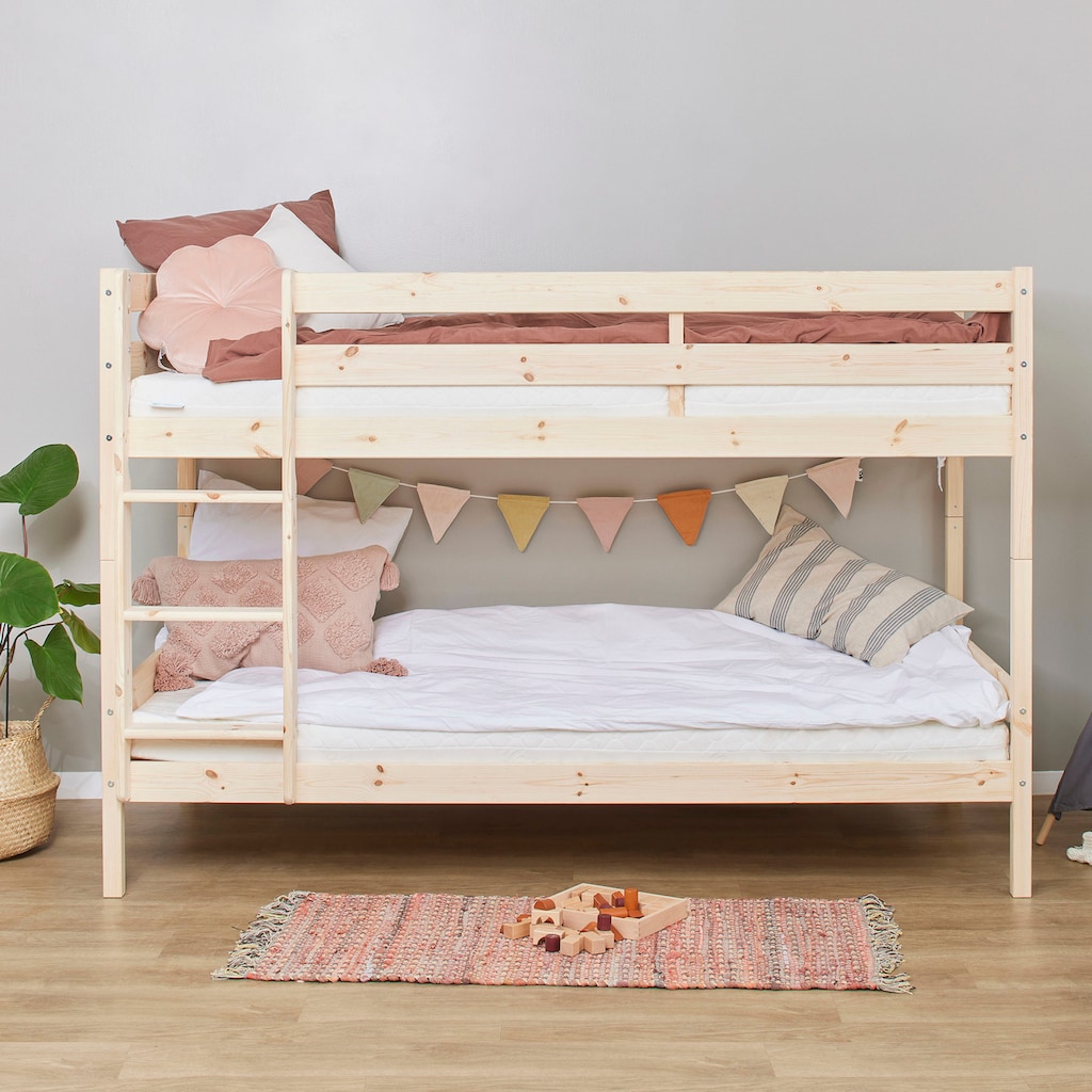 Hoppekids Etagenbett »ECO Comfort Kinderbett 90x200 oder 70x160 aus Massivholz in 4 Farben«