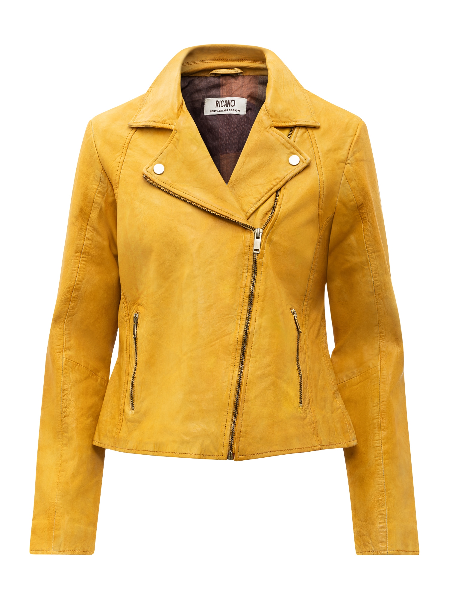 RICANO Bikerjacke "Lederjacke Antonia" Handgefertigt aus echtem Leder