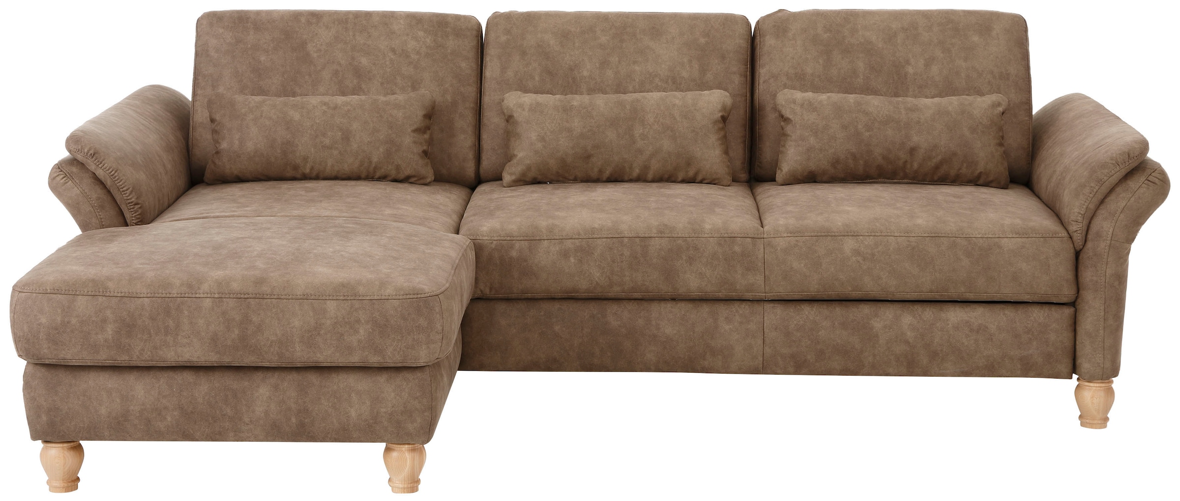 Home affaire Ecksofa »Palace L-Form«, incl. Sitztiefenverstellung, wahlweise mit Bettfunktion und Stauraum