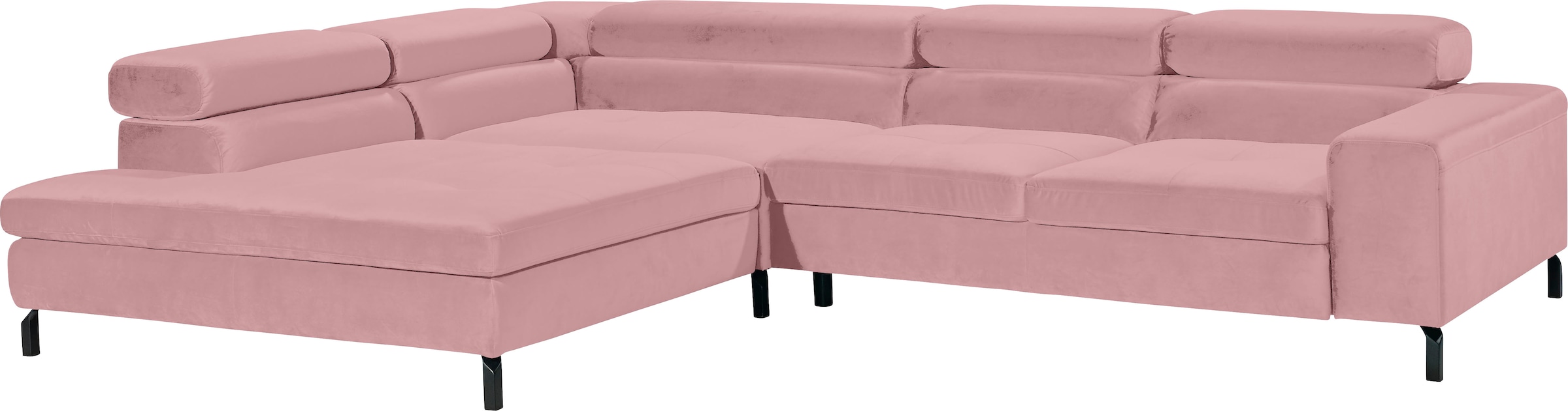 GALLERY M branded by Musterring Ecksofa »Felicia Due L-Form«, Wahlweise mit Sitzvorzug, inkl. Kopfteilverstellung, Sitzhöhe 40 cm