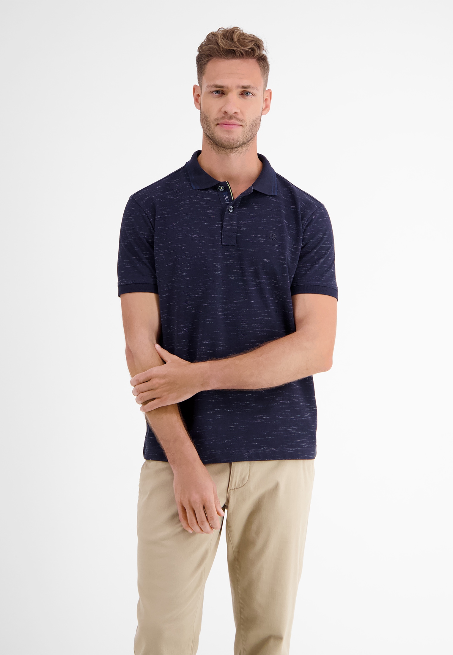 LERROS Poloshirt "LERROS Poloshirt in Two-Tone-Piqué"