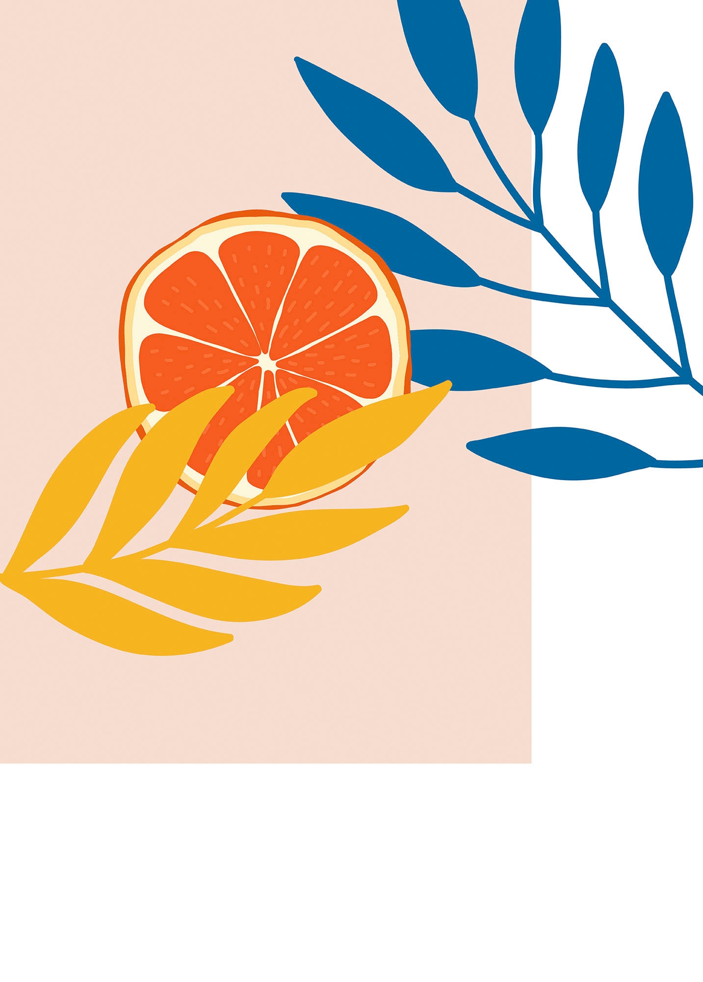 Komar Bild "Illustration Drooping Leaves" Natur 1 Stk. tlg. Wandbild zur De günstig online kaufen