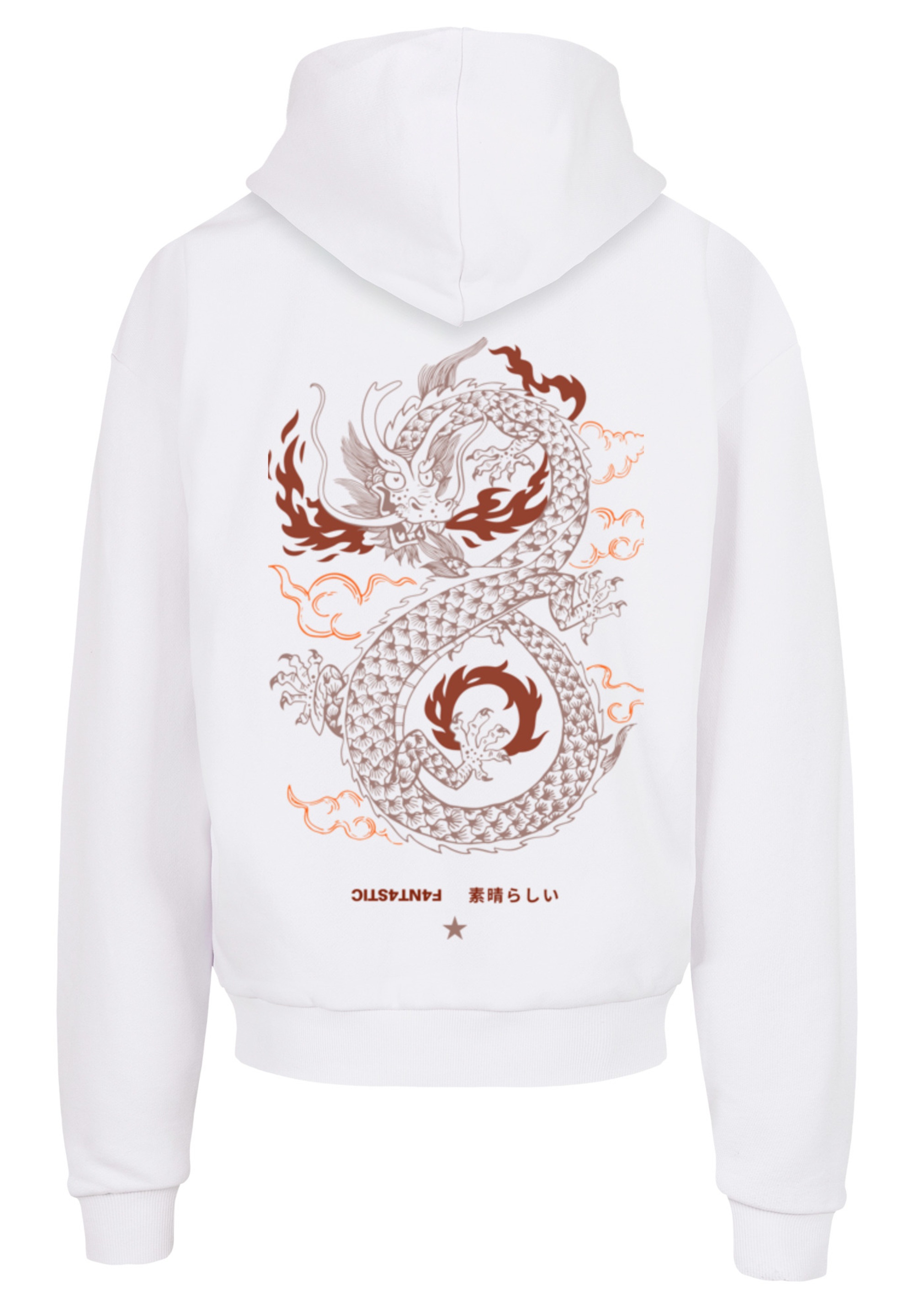 F4NT4STIC Kapuzenpullover »Drache Feuer Japan« Print