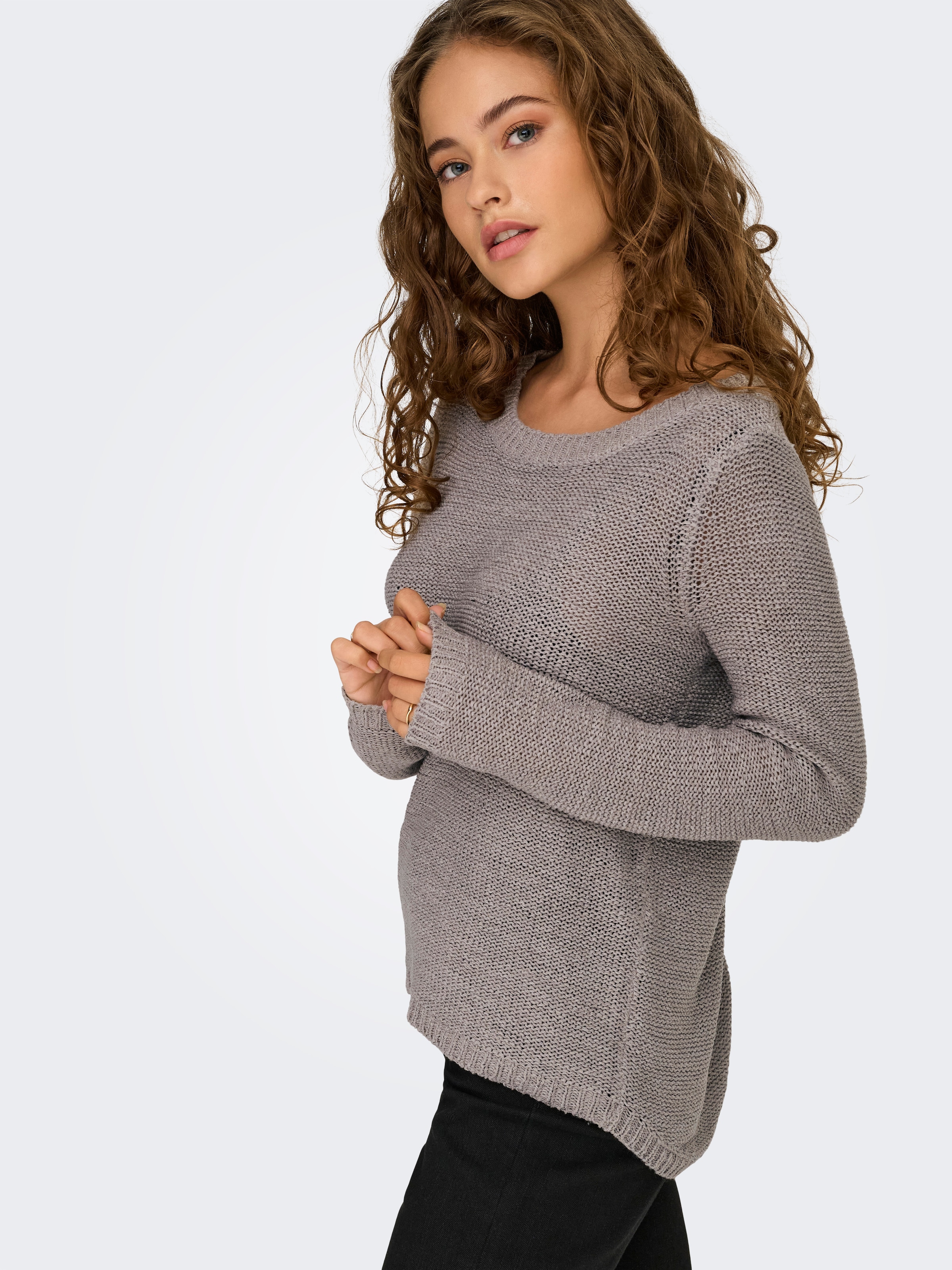 ONLY Strickpullover »ONLGEENA XO L/S PULLOVER KNT NOOS«, mit Rundhalsausschnitt