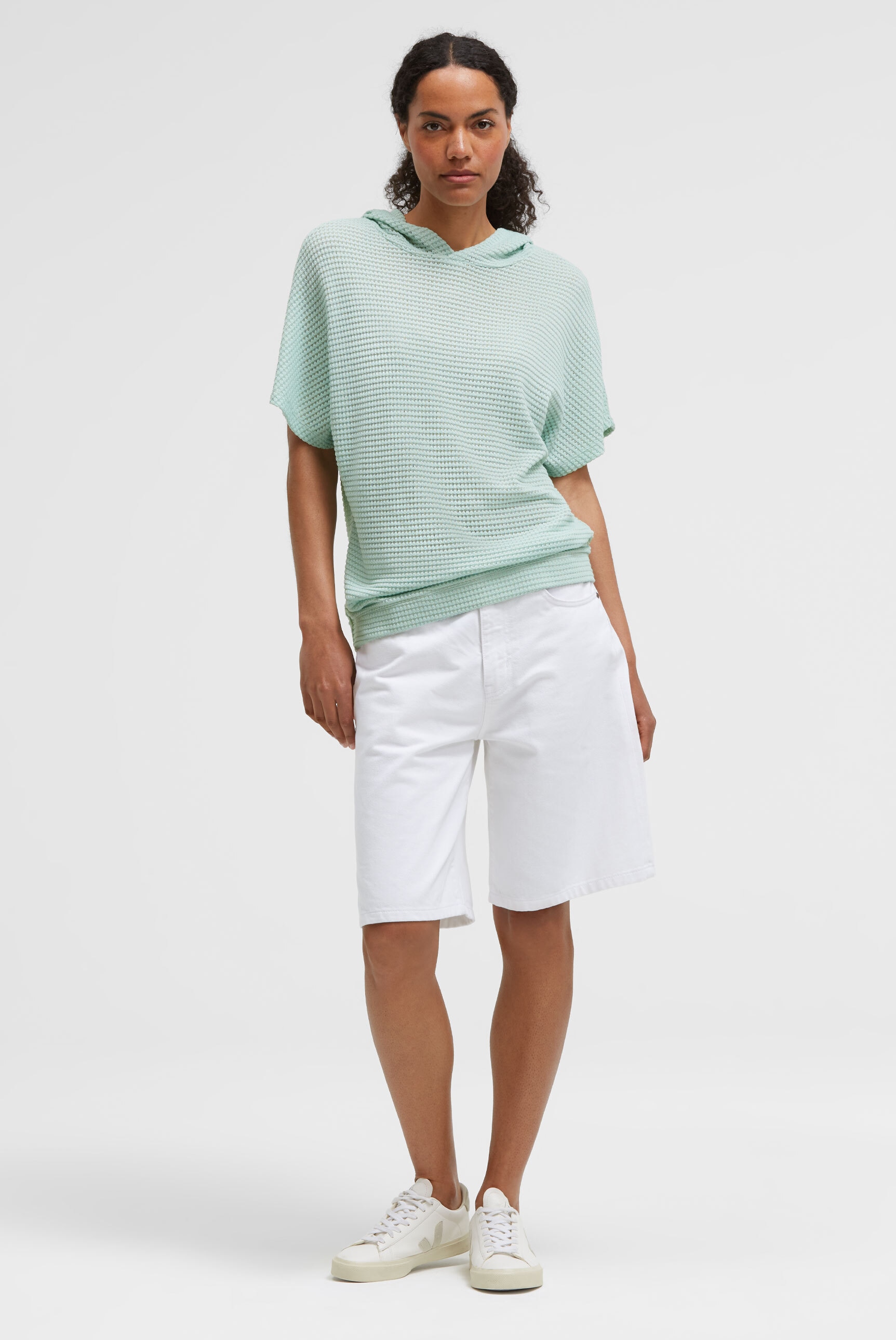 SENSES.THE LABEL Kapuzenpullover mit überschnittenen Schultern