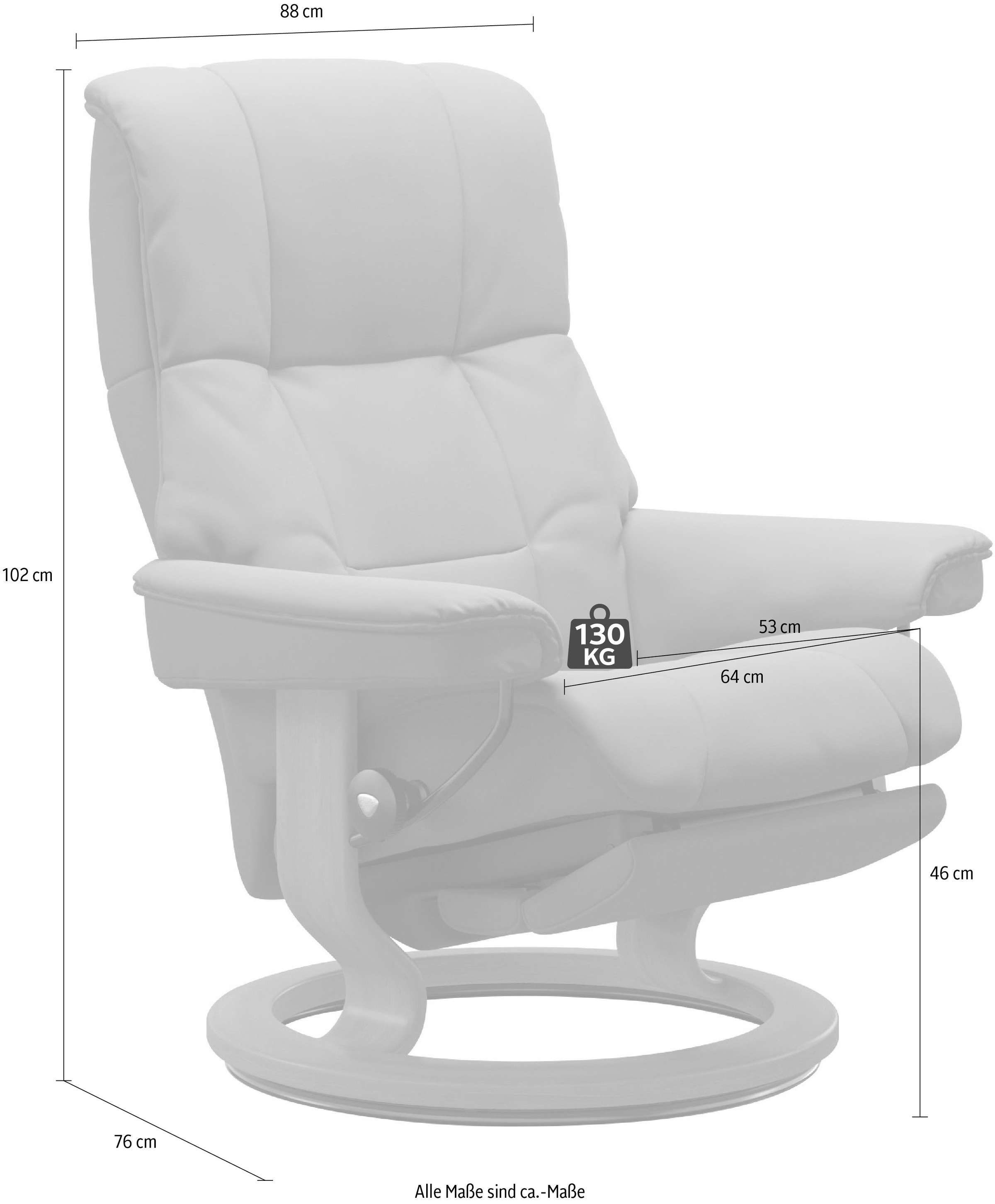Stressless Mayfair Recliner Shadow Blue 9