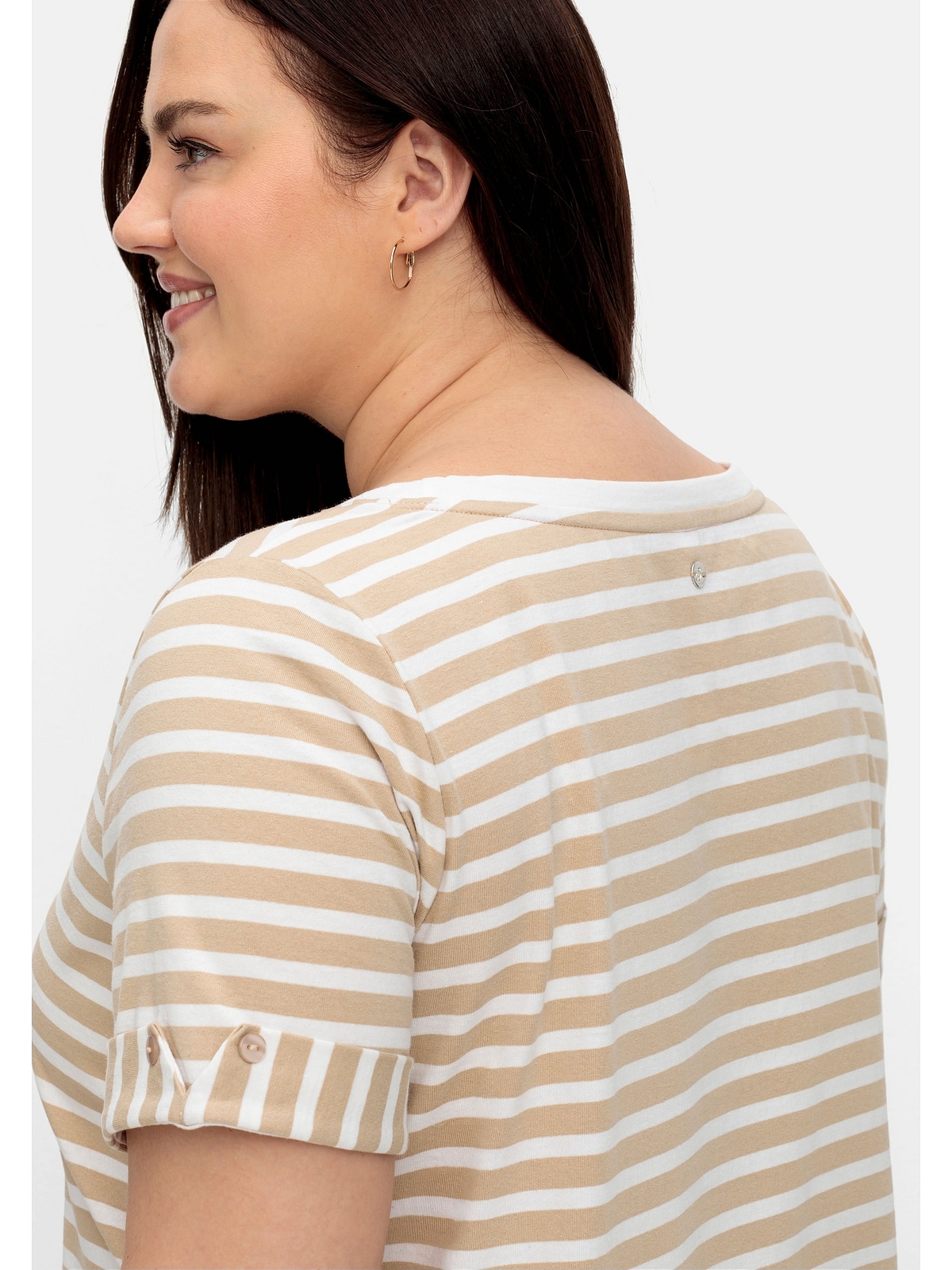 Sheego T-Shirt »Große Größen«, mit verlängerter Rückenpartie für bestellen  | BAUR