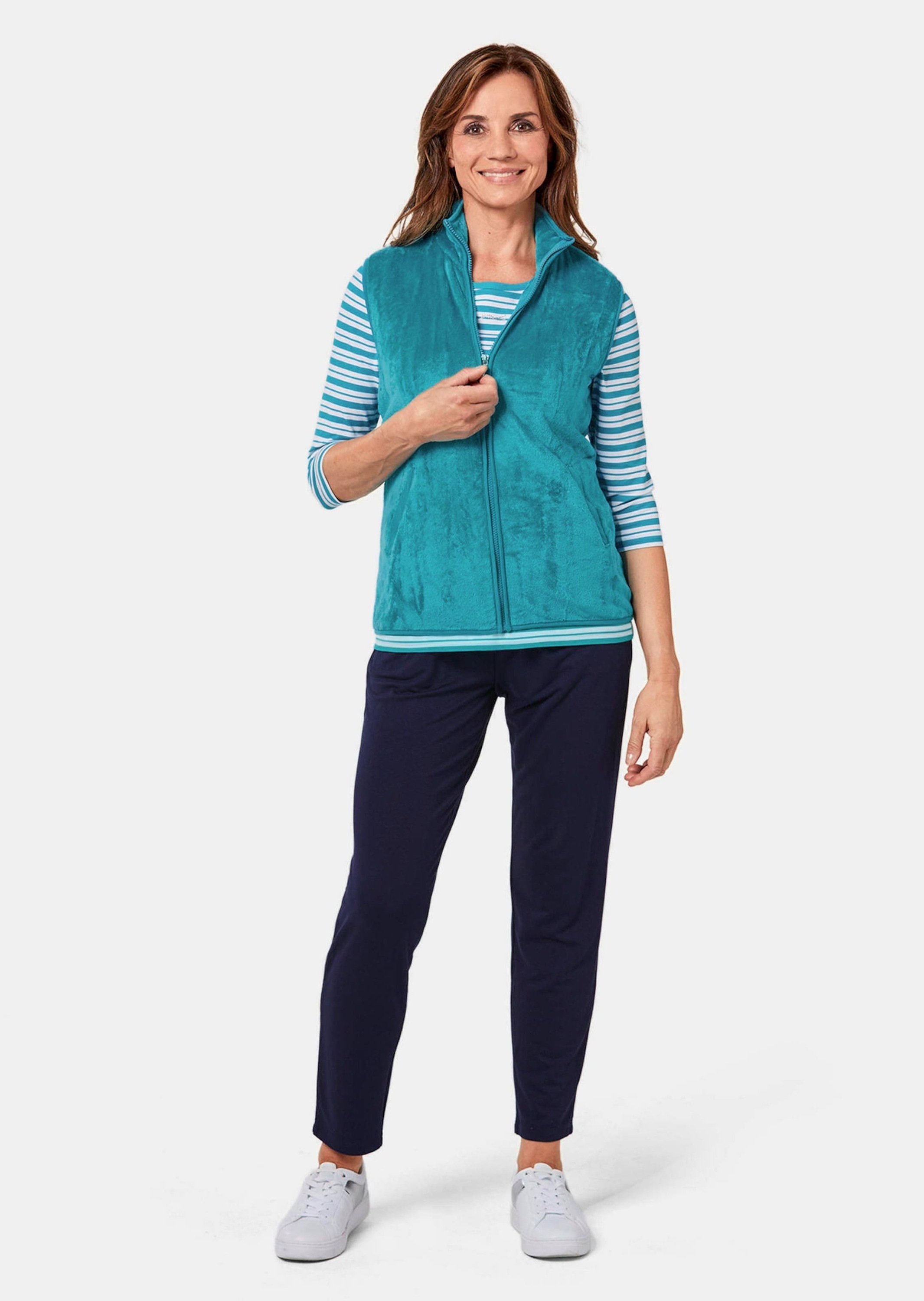 GOLDNER Kurzweste "Kurzgröße Teddy-Weste aus flauschigen Fleece" Ohne günstig online kaufen