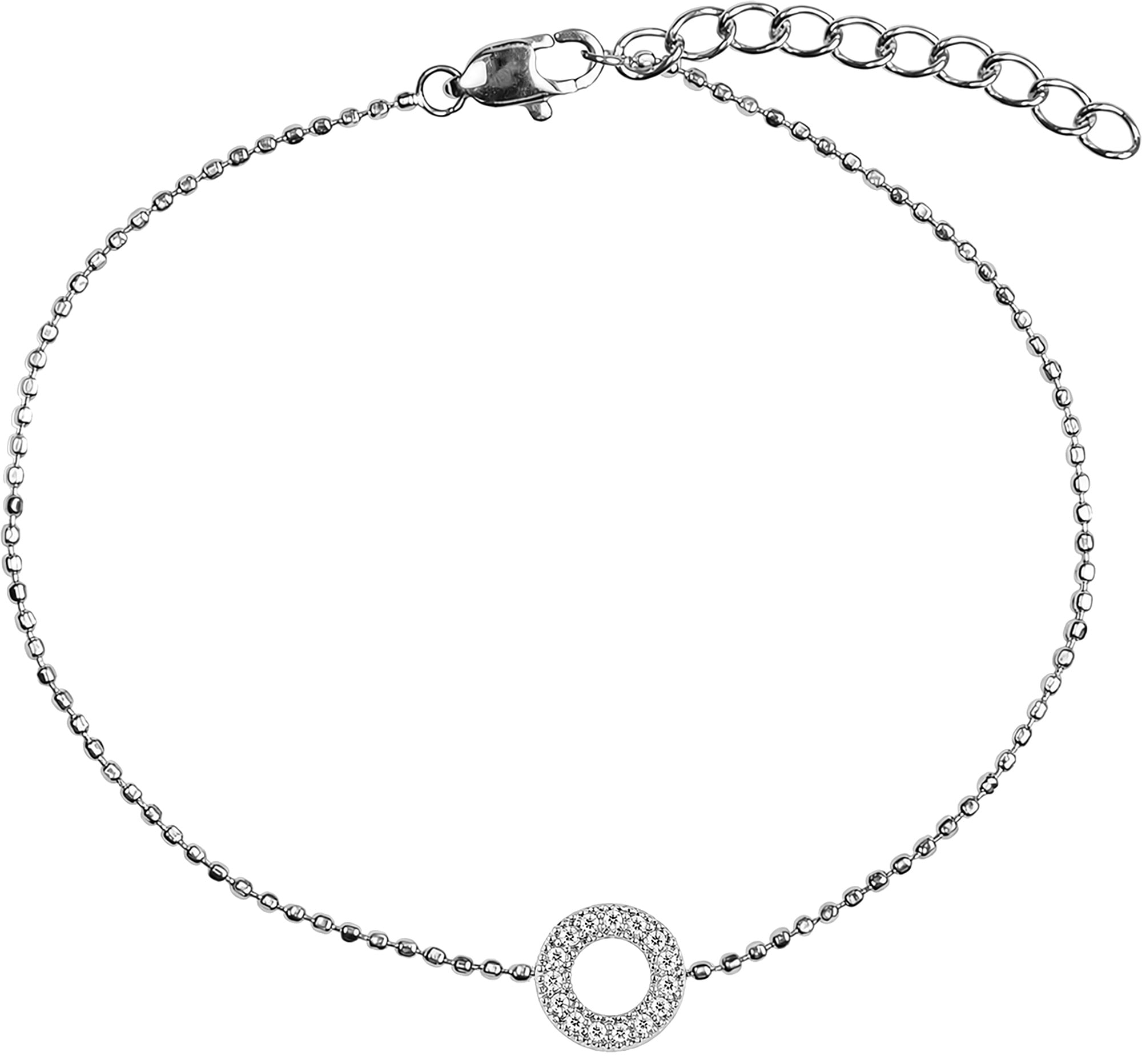 Jacques Lemans Edelstahlarmband »Kreis rund« mit Zirkonia (synth.)