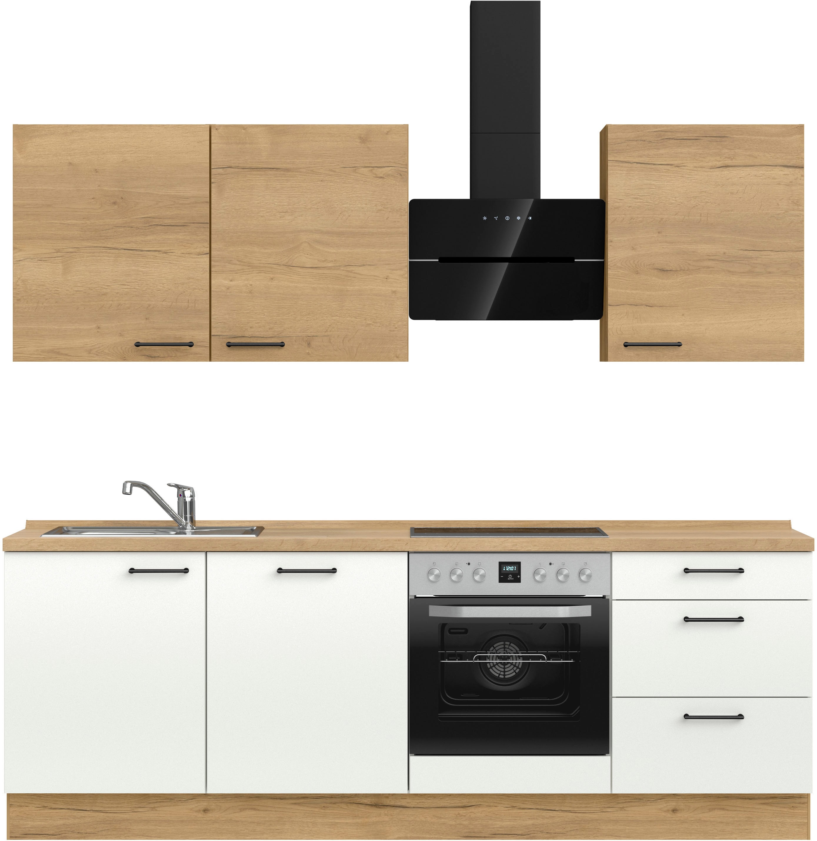 nobilia ""MIAMI", NEU: individuell anpassbar mit gratis Profi-Beratung" vormontiert, Breite 240 cm, Ausrichtung wählbar, wahlw. mit E-Geräten