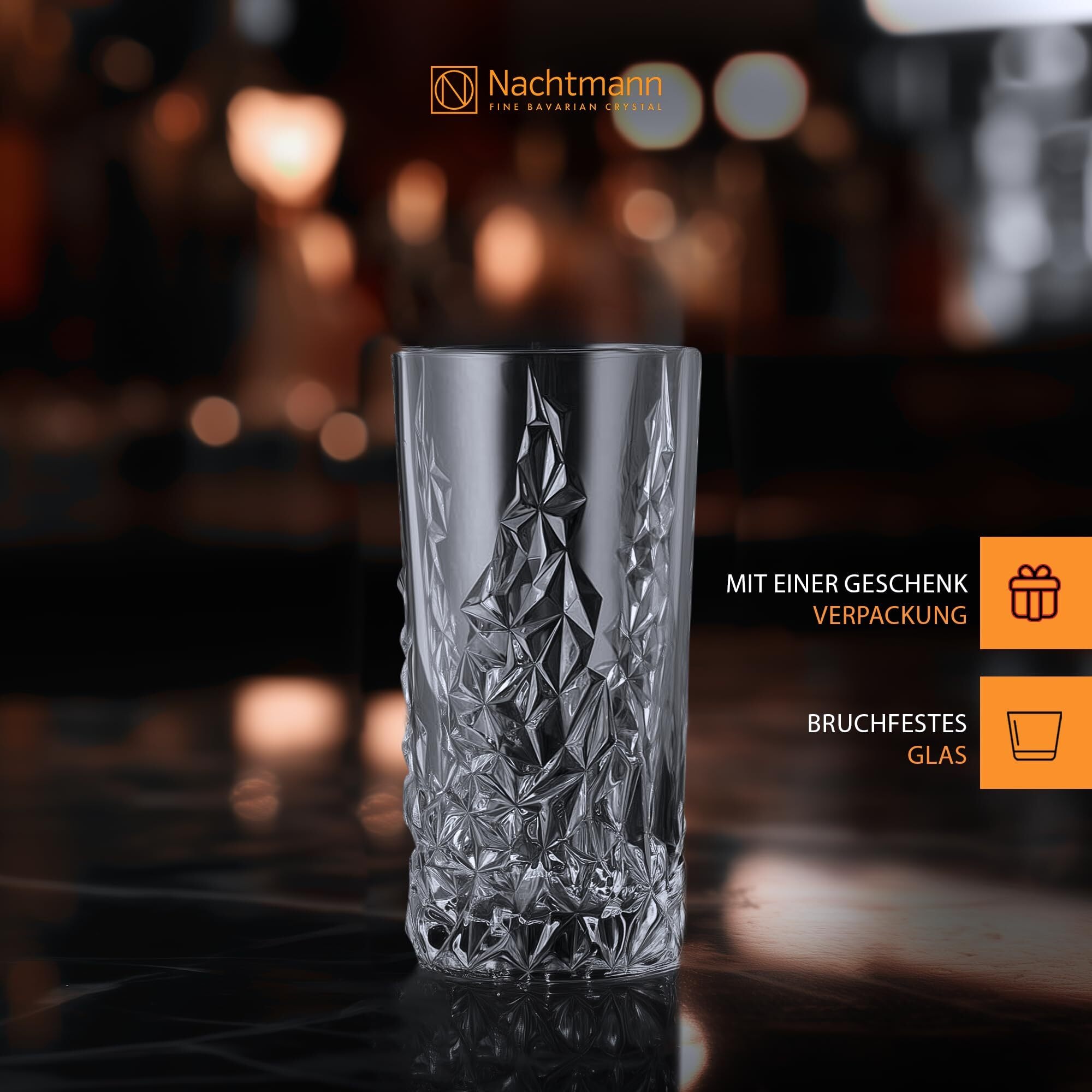 Nachtmann Longdrinkglas »Longdrinkgläser Sculpture 420 ml 4er Set transparent«