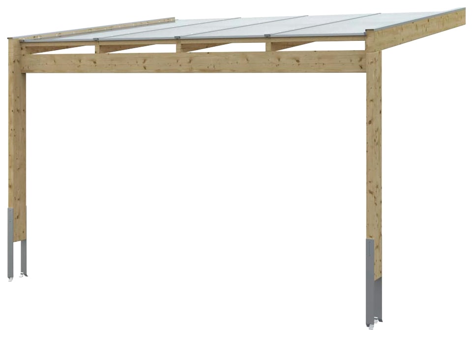 Skan Holz Terrassenüberdachung Novara 450 cm x 359 cm Weiß günstig online kaufen