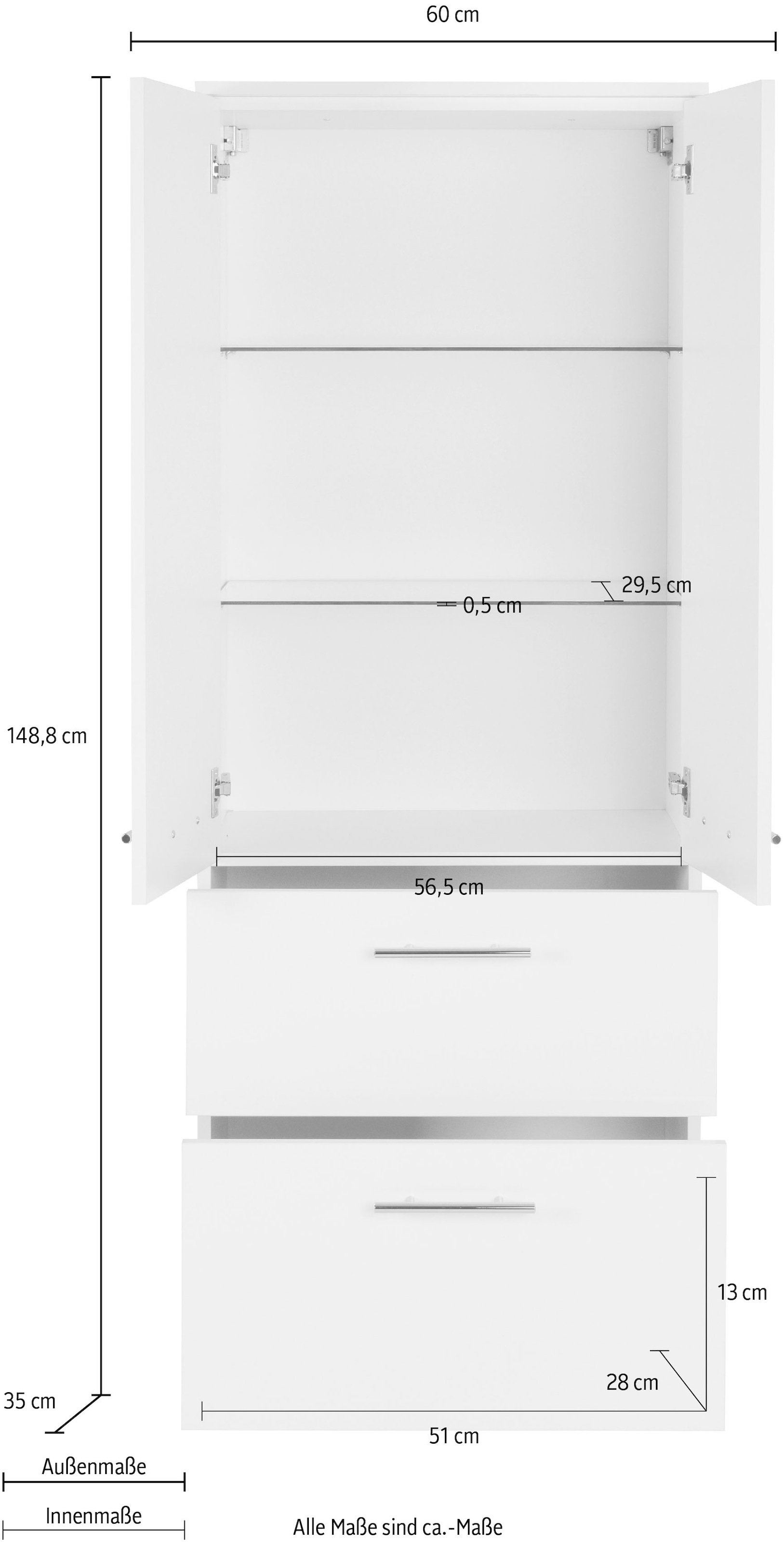 MARLIN Midischrank »3040«, Breite 60 cm
